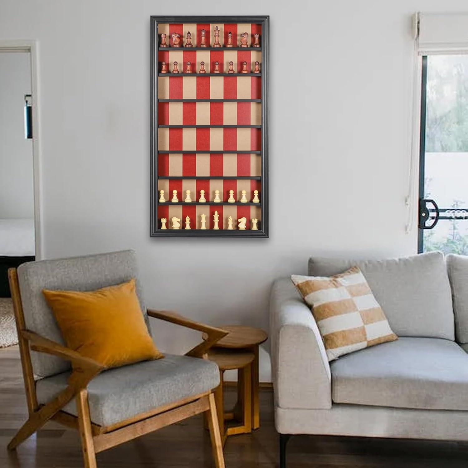 Juego de Ajedrez de Pared Grhonior Vertical Madera 72.4x39.1cm