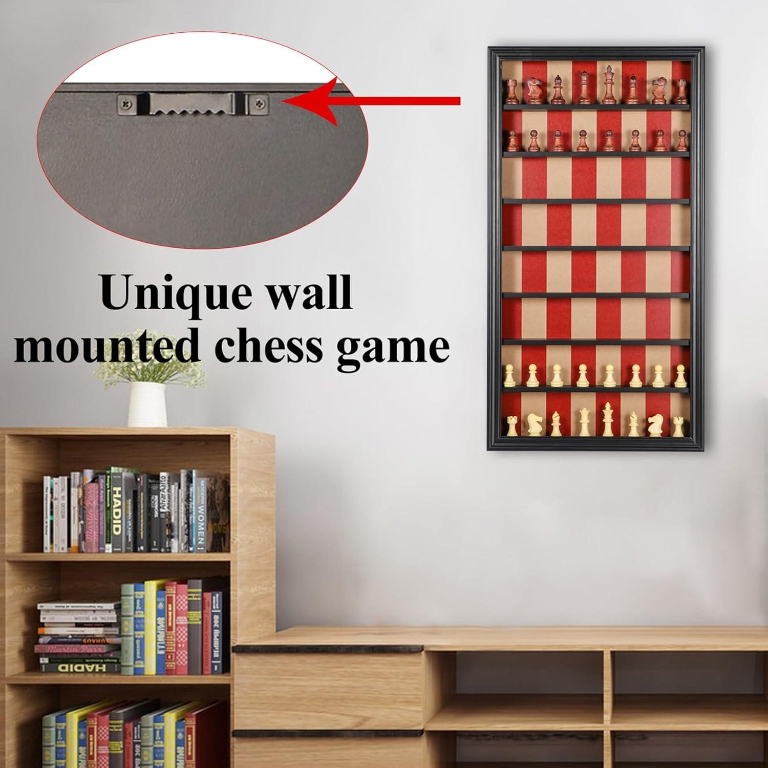 Juego de Ajedrez de Pared Grhonior Vertical Madera 72.4x39.1cm