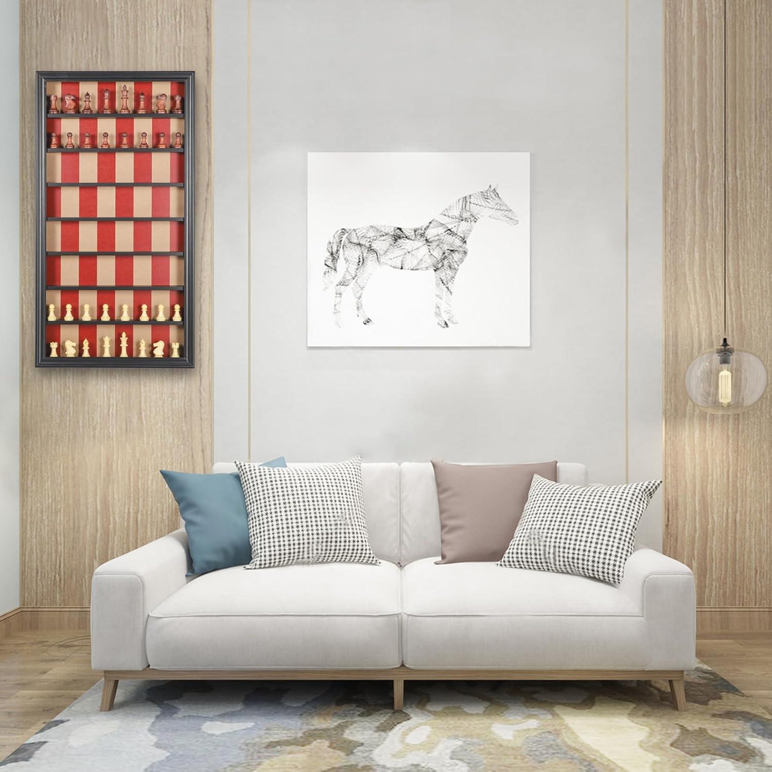 Juego de Ajedrez de Pared Grhonior Vertical Madera 72.4x39.1cm