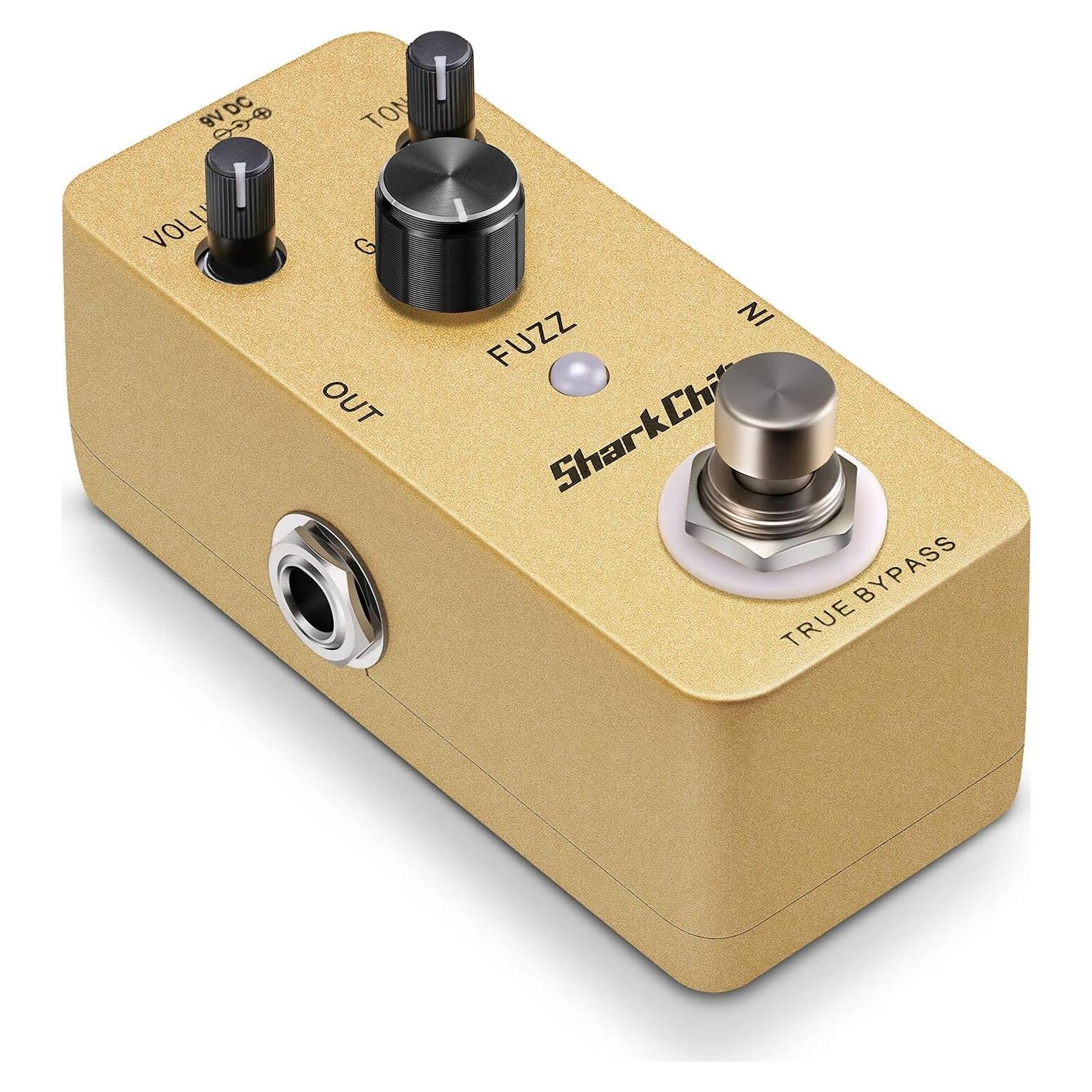 Pedal de Efecto Fuzz SharkChili True Bypass 9V Compacto