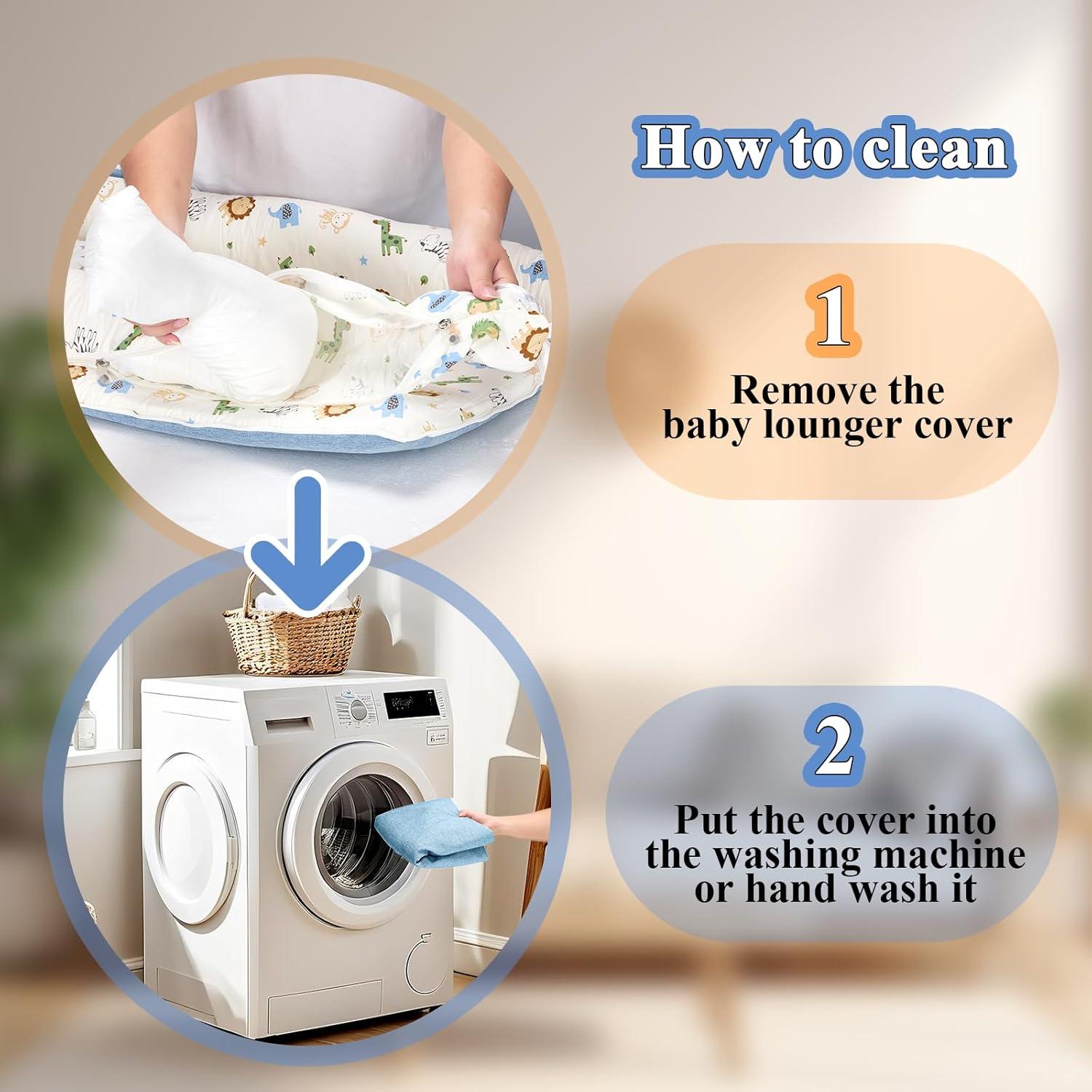 Cojín para Bebés Vervebaby Mundo Animal Azul 75x45 cm