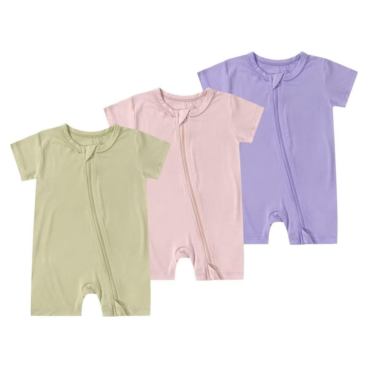 Pijamas de Viscosa de Bambú Unisex para Bebés - 3 Paquetes