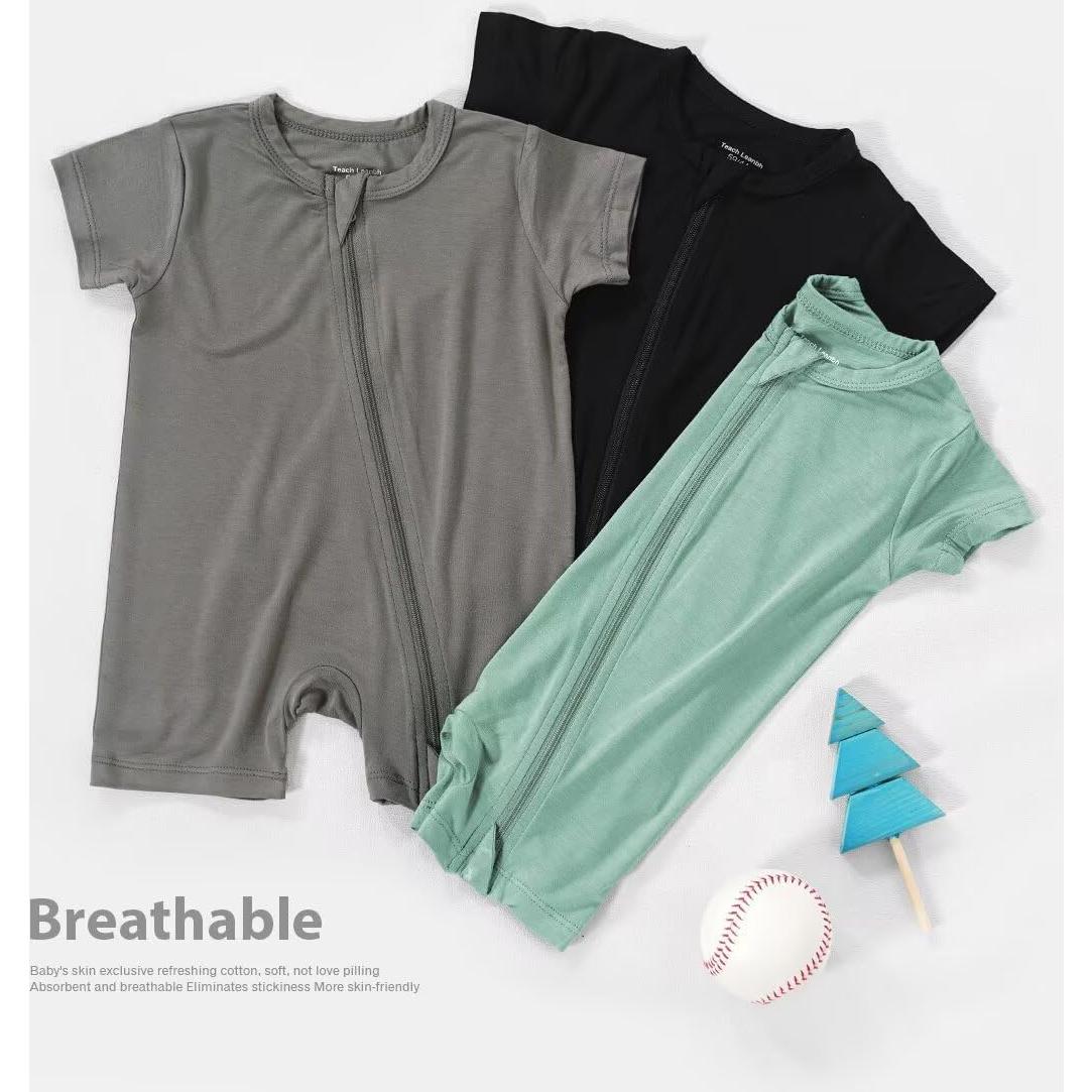 Pijamas de Viscosa de Bambú Unisex para Bebés - 3 Paquetes