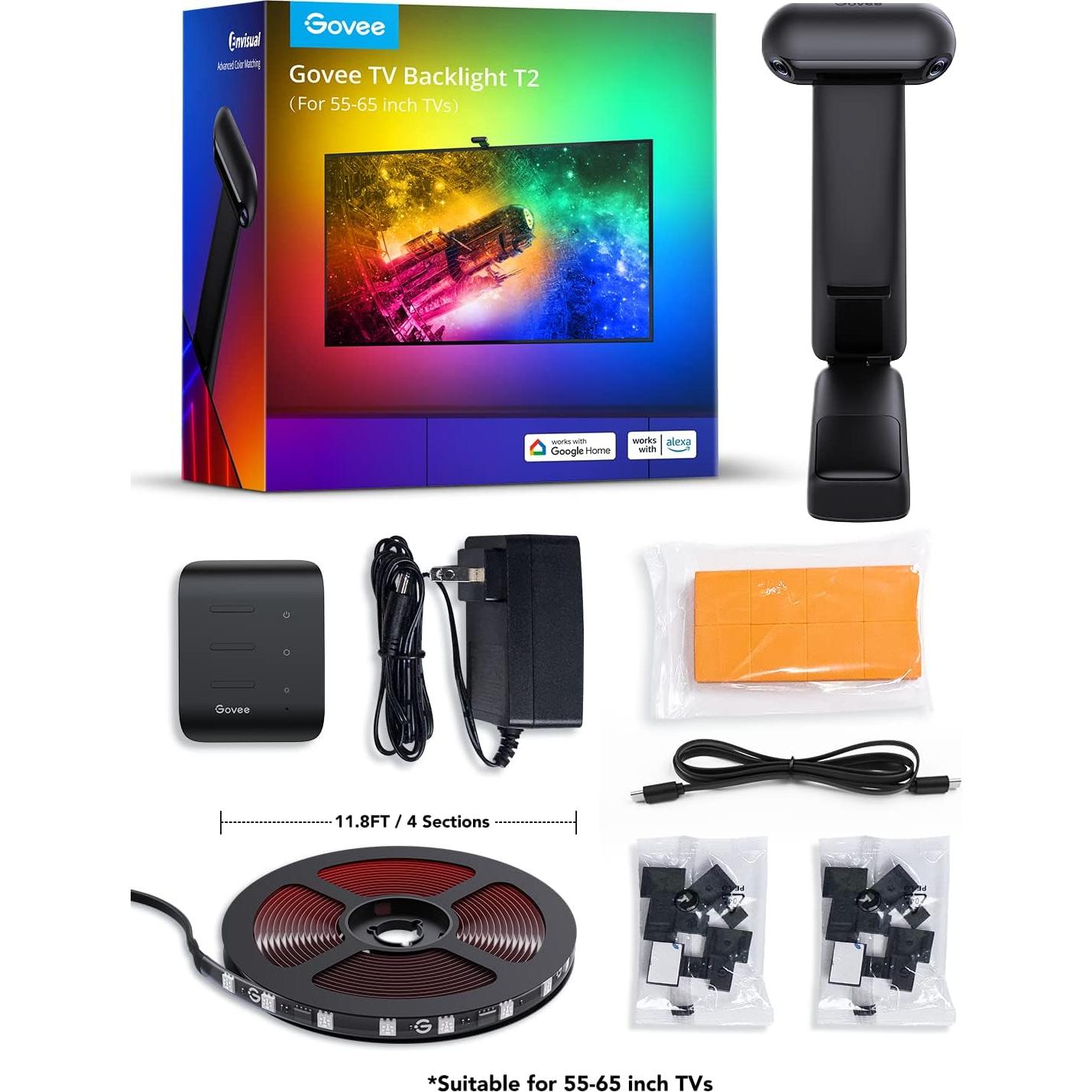 Govee T2 Luz LED de Fondo 3.6m para TV 140-165 cm RGBIC