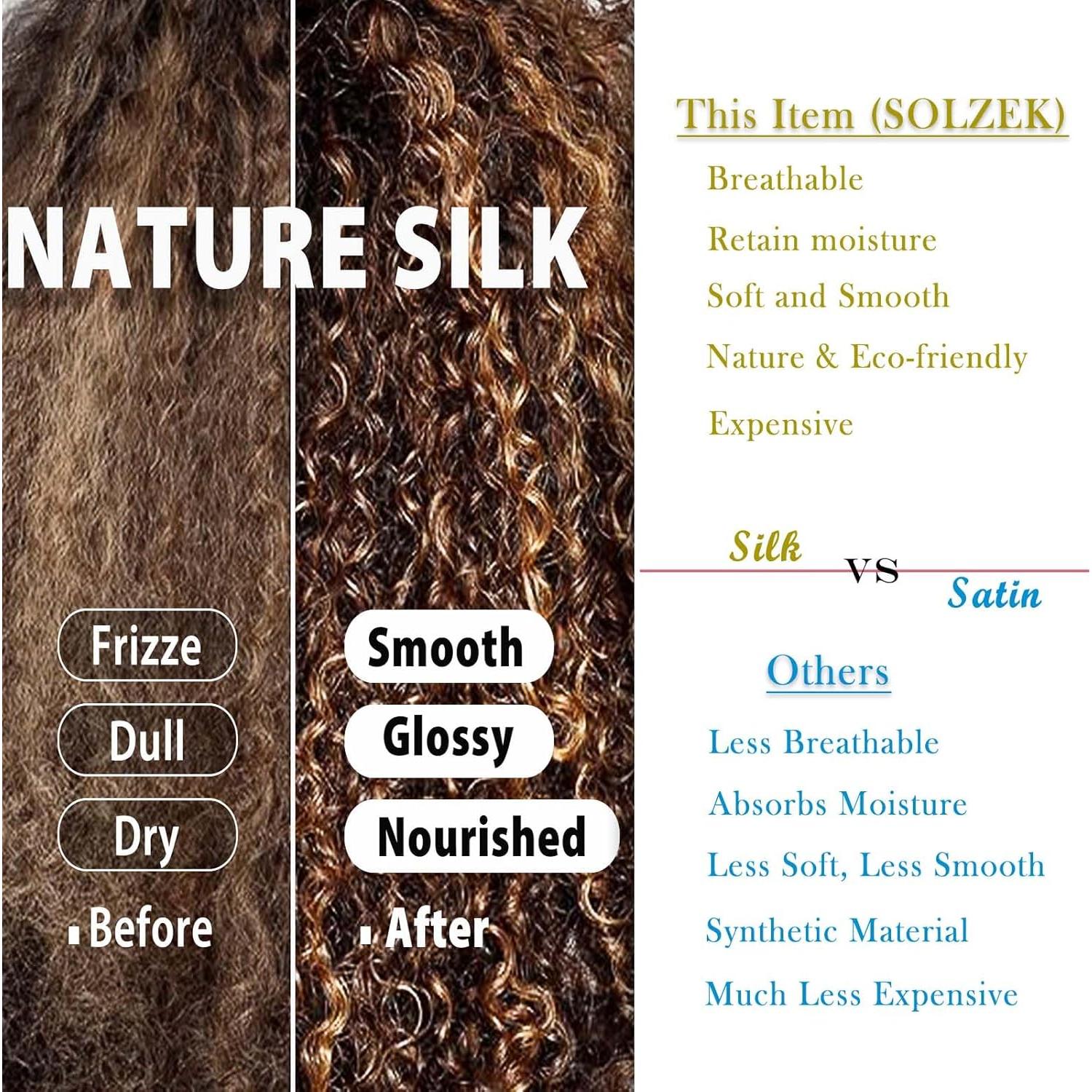 Bonete de Seda de Morera Ajustable para Dormir - SOLZEK