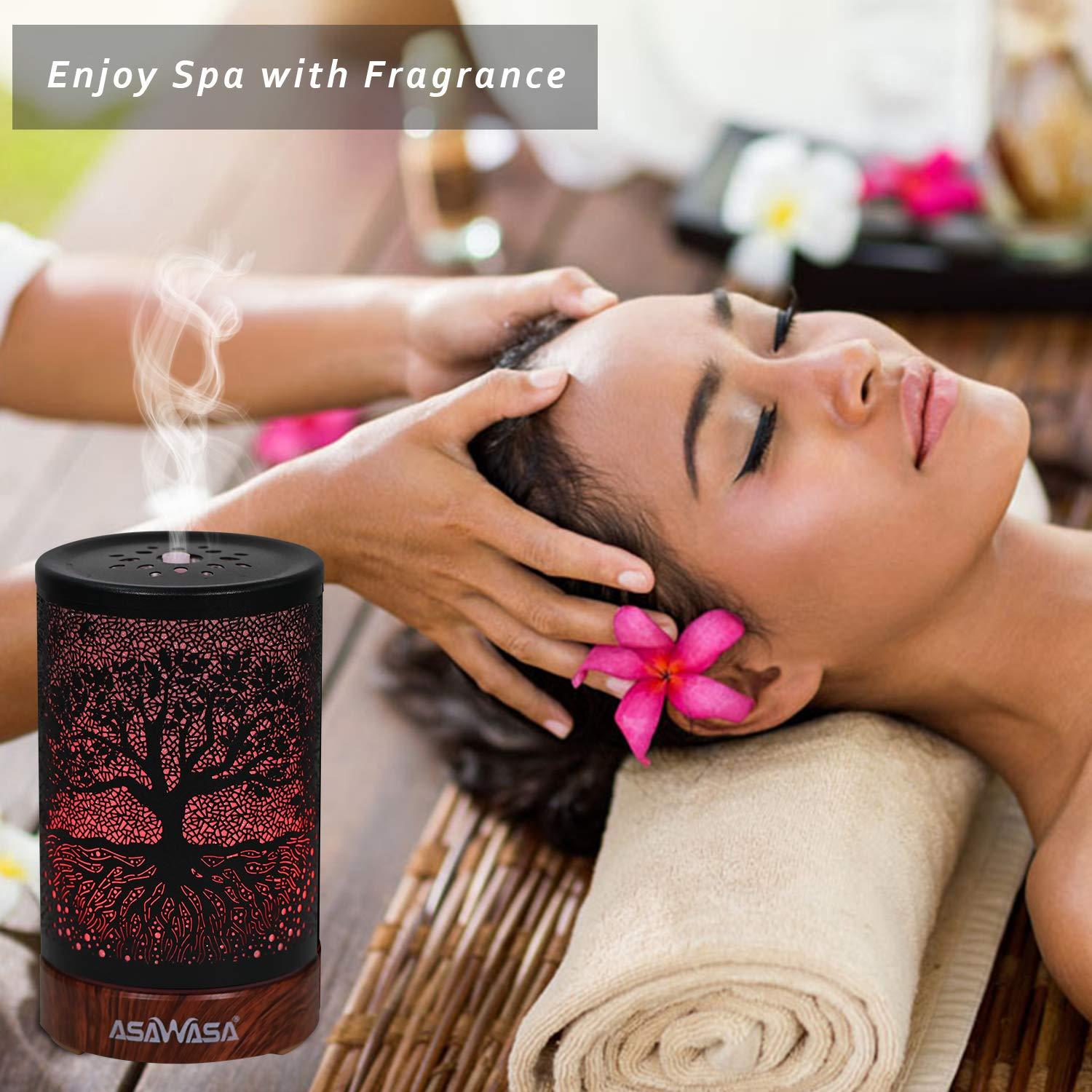 Difusor de Aceite Esencial ASAWASA Banyan con Luz Nocturna