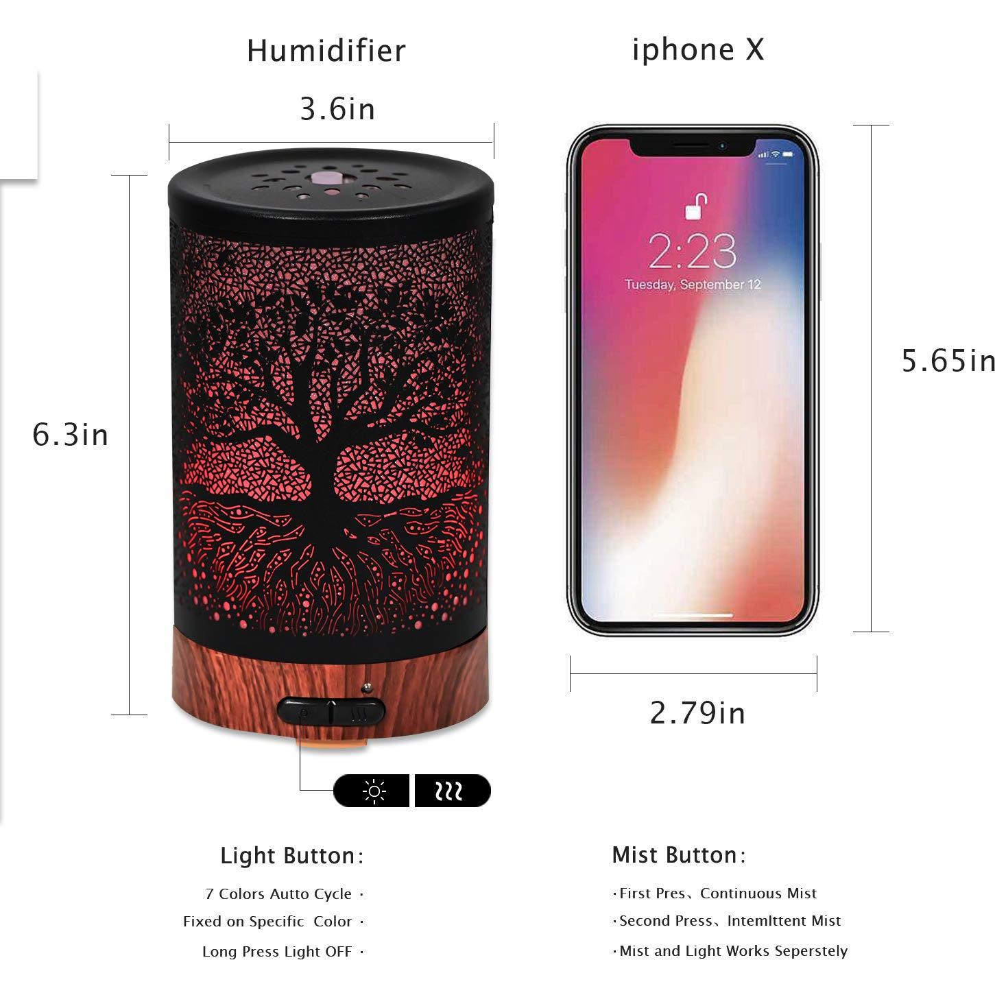 Difusor de Aceite Esencial ASAWASA Banyan con Luz Nocturna