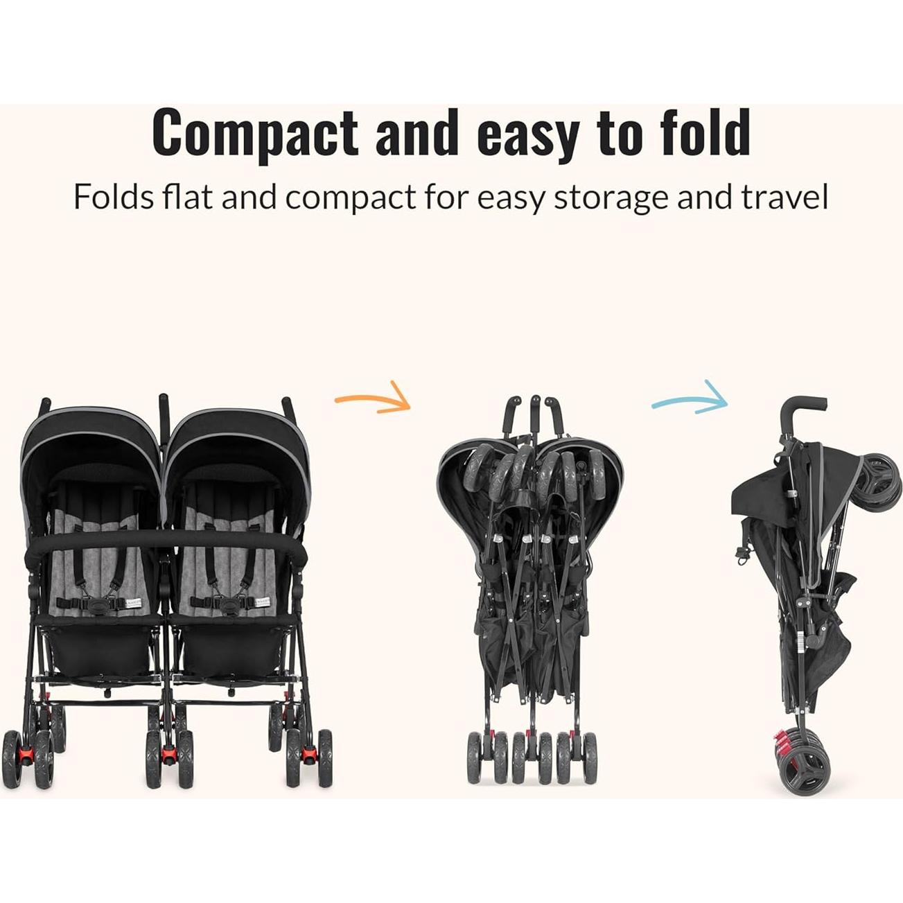 Carrito de Paraguas Doble Volgo Twin Dream On Me Negro