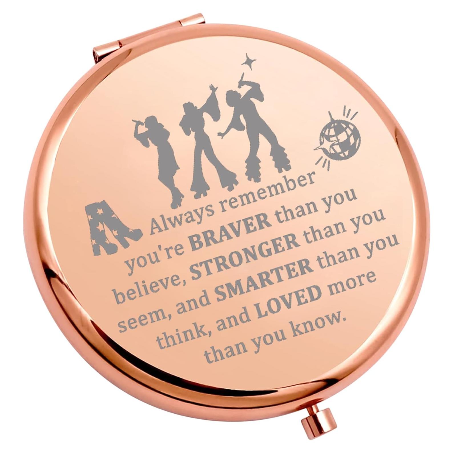 Espejo de Maquillaje Portátil WSNANG Oro Rosa Doble Cara