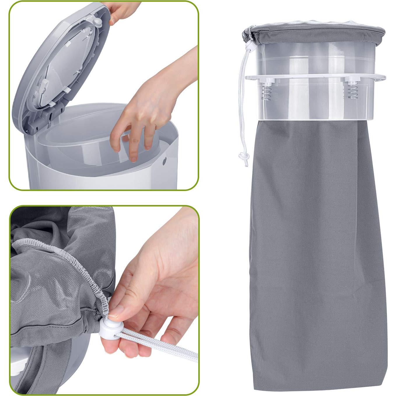 Forro de Cubo para Pañales Teamoy - Paquete de 3, Gris