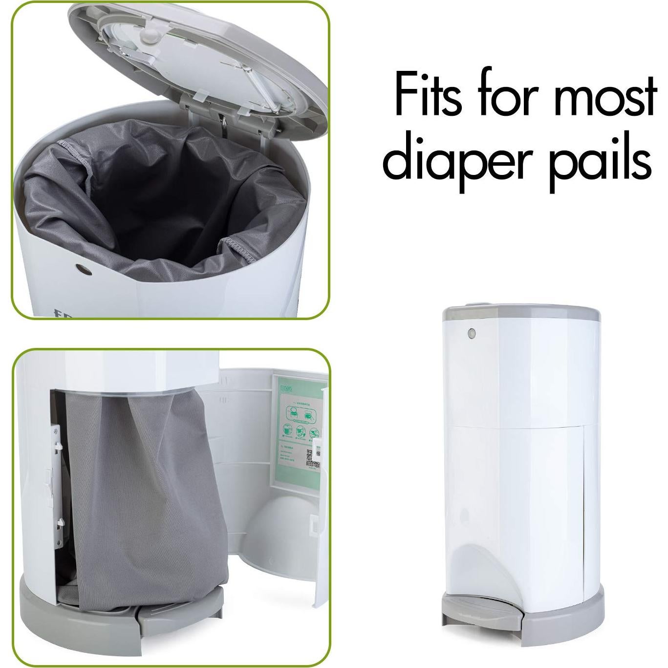 Forro de Cubo para Pañales Teamoy - Paquete de 3, Gris