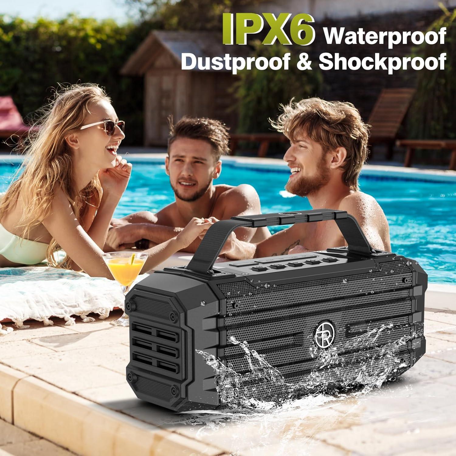Altavoz Bluetooth K30 120W Portátil Resistente al Agua IPX6