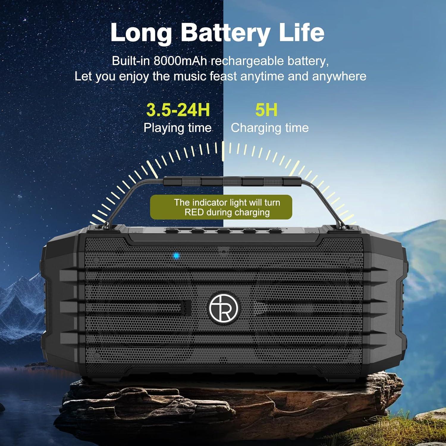 Altavoz Bluetooth K30 120W Portátil Resistente al Agua IPX6