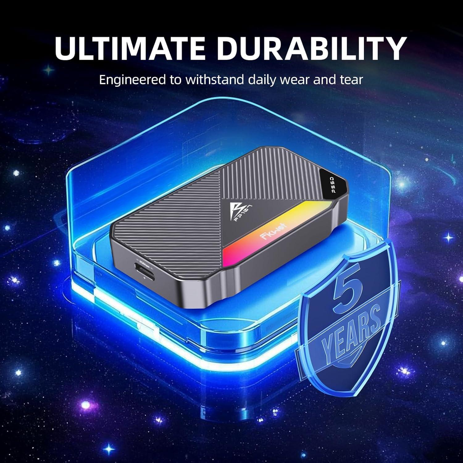 SSD Externo Fikwot FP107 1TB USB 3.2 2050MB/s RGB