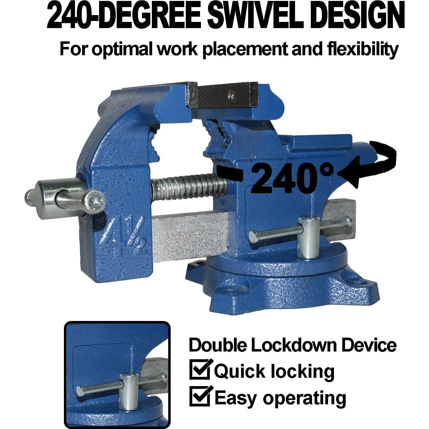 Morsa de Banco PPUMP 11.5 cm Hierro Fundido Azul