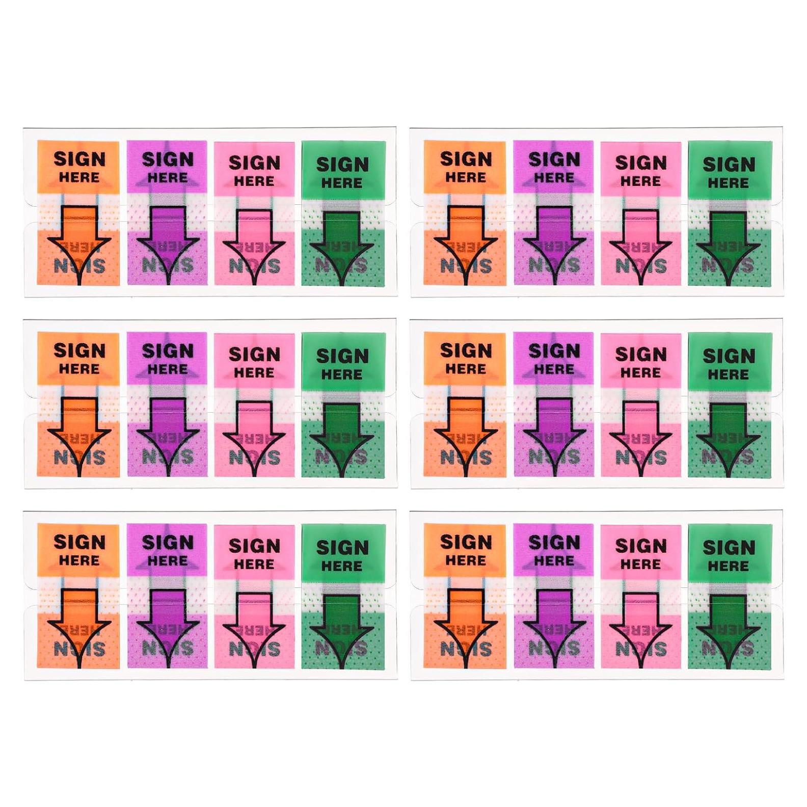 600 Etiquetas Adhesivas Flecha NQEUEPN Naranja Púrpura