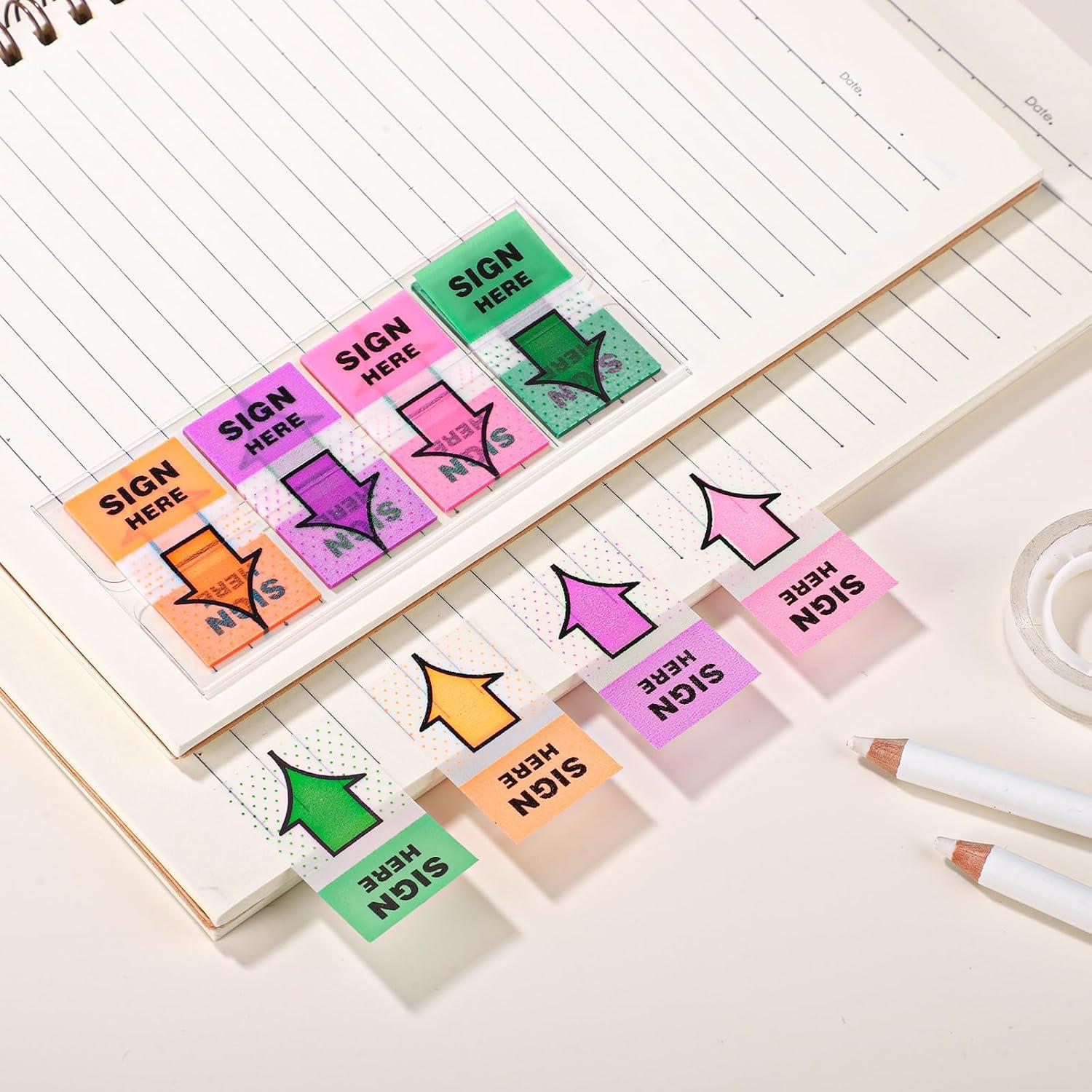 600 Etiquetas Adhesivas Flecha NQEUEPN Naranja Púrpura