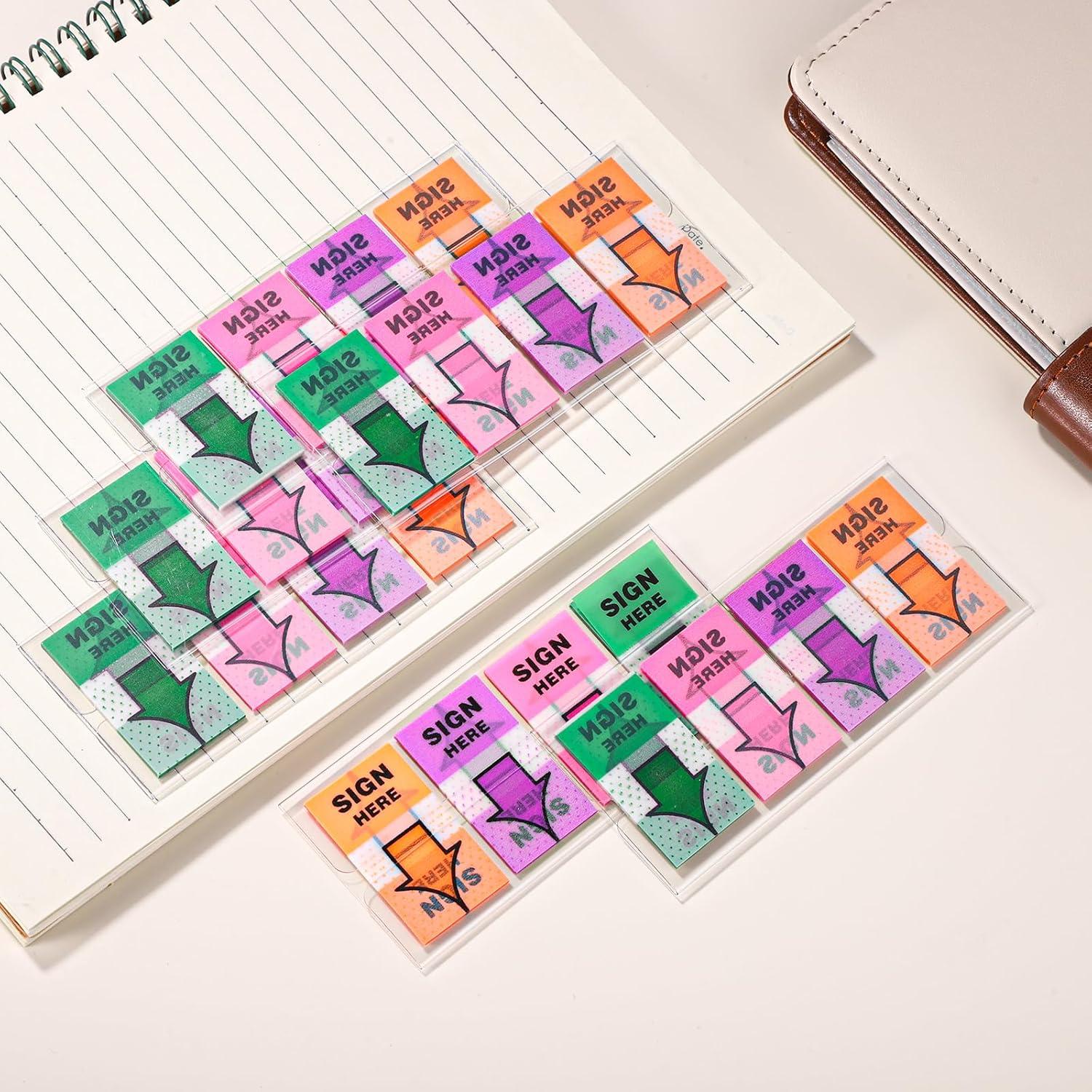 600 Etiquetas Adhesivas Flecha NQEUEPN Naranja Púrpura