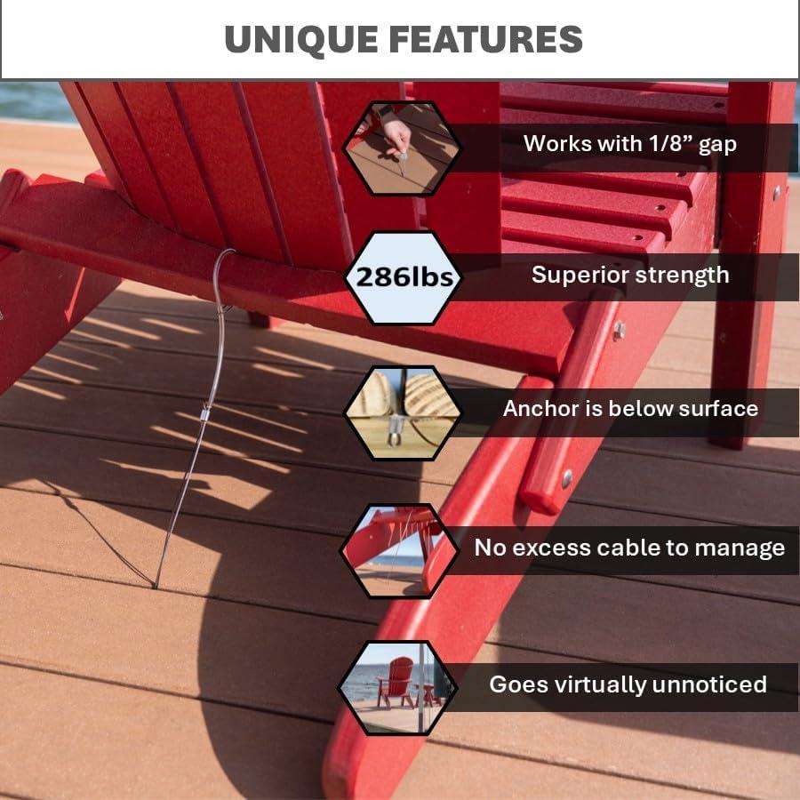 Ancla de Muebles Dock Gorilla - Paquete de 2, Soporta 130 Kg