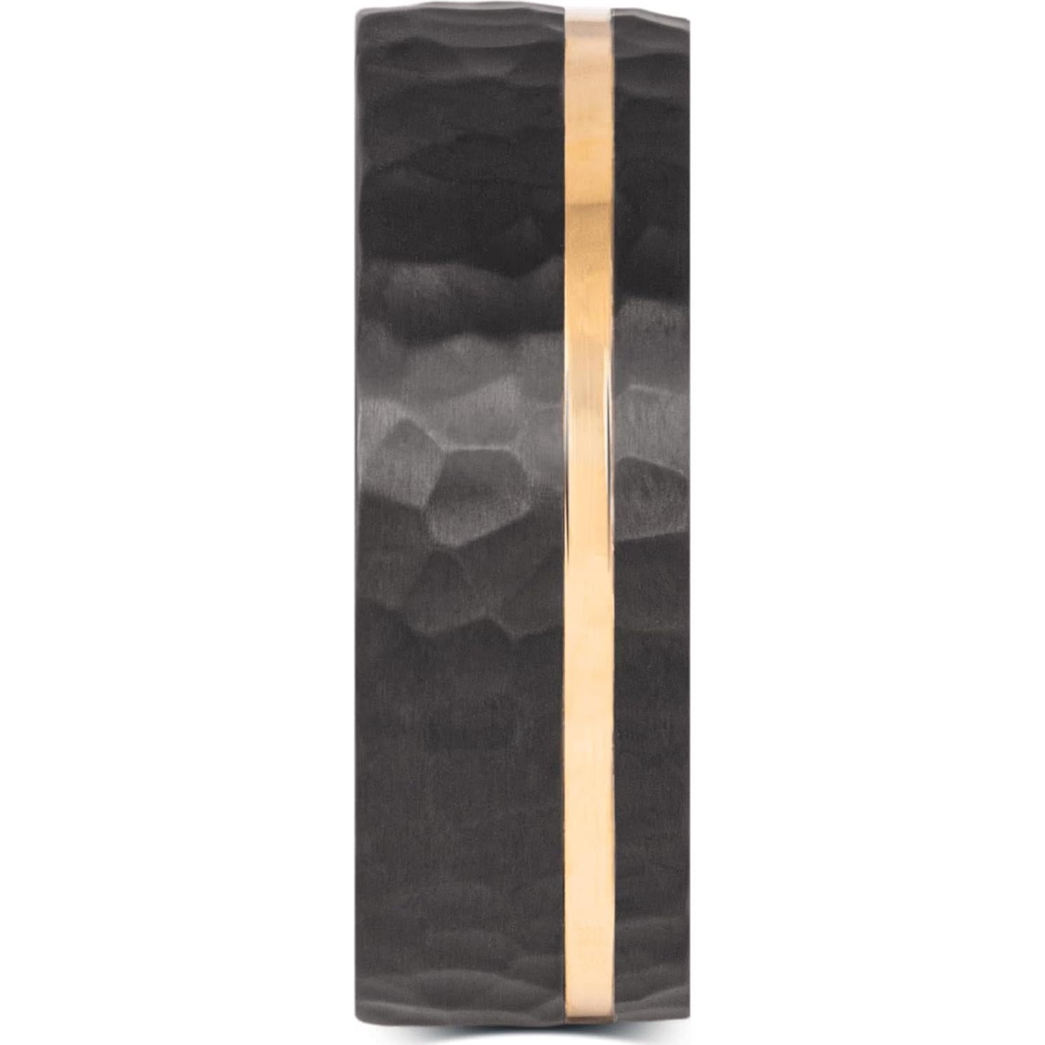 Anillo de boda para hombres Manly Bands tungsteno negro 8mm