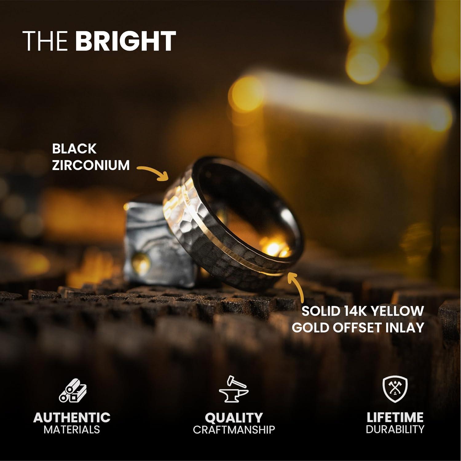 Anillo de boda para hombres Manly Bands tungsteno negro 8mm