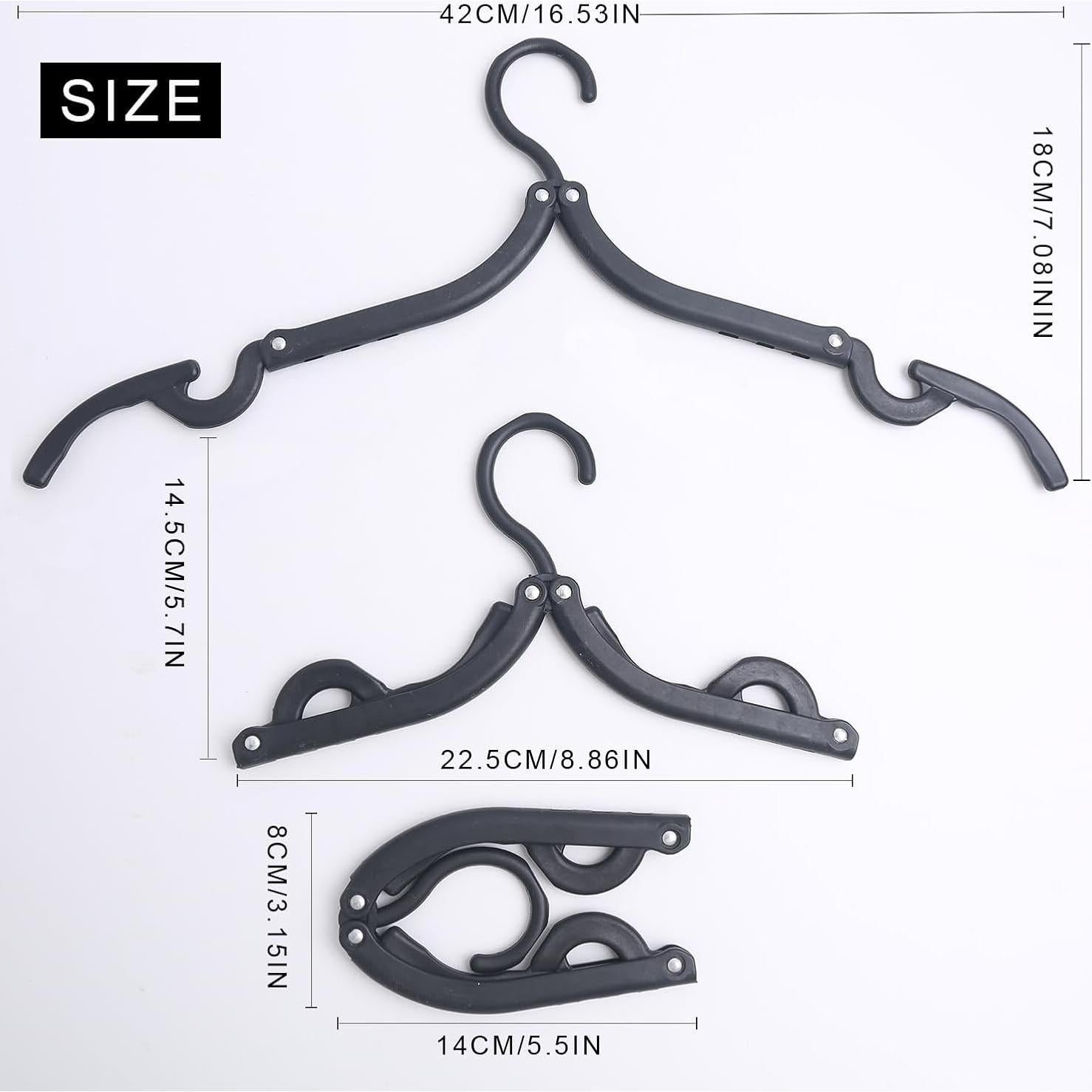 Perchas Plegables Indistar 6pcs Azul Menta para Viaje