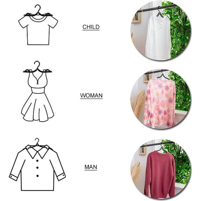 Perchas Plegables Indistar 6pcs Azul Menta para Viaje