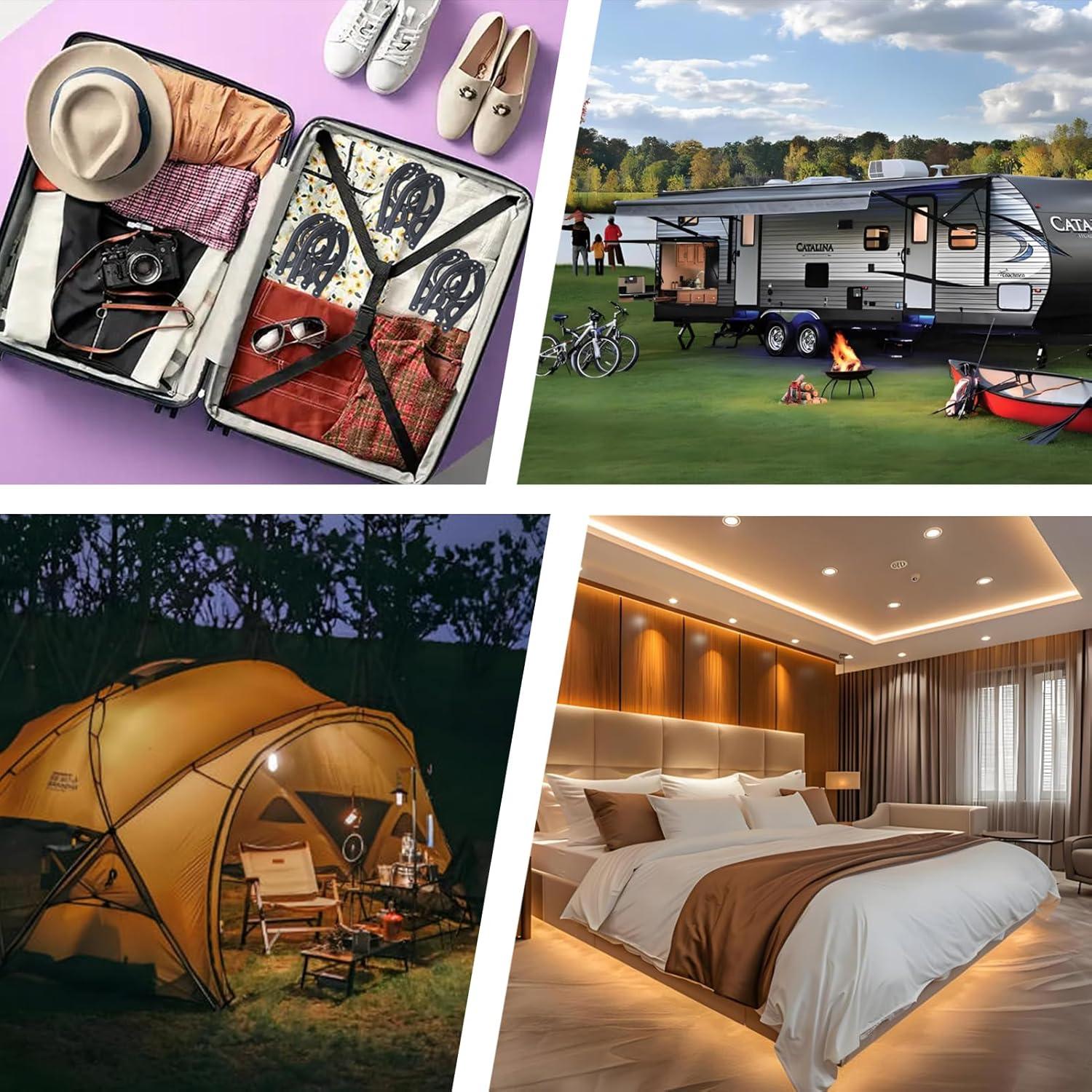 Perchas Plegables Indistar 6pcs Azul Menta para Viaje