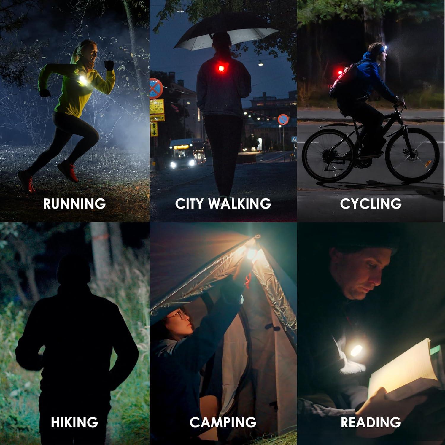Linterna LED Meolight 500 Lúmenes para Correr y Bicicleta