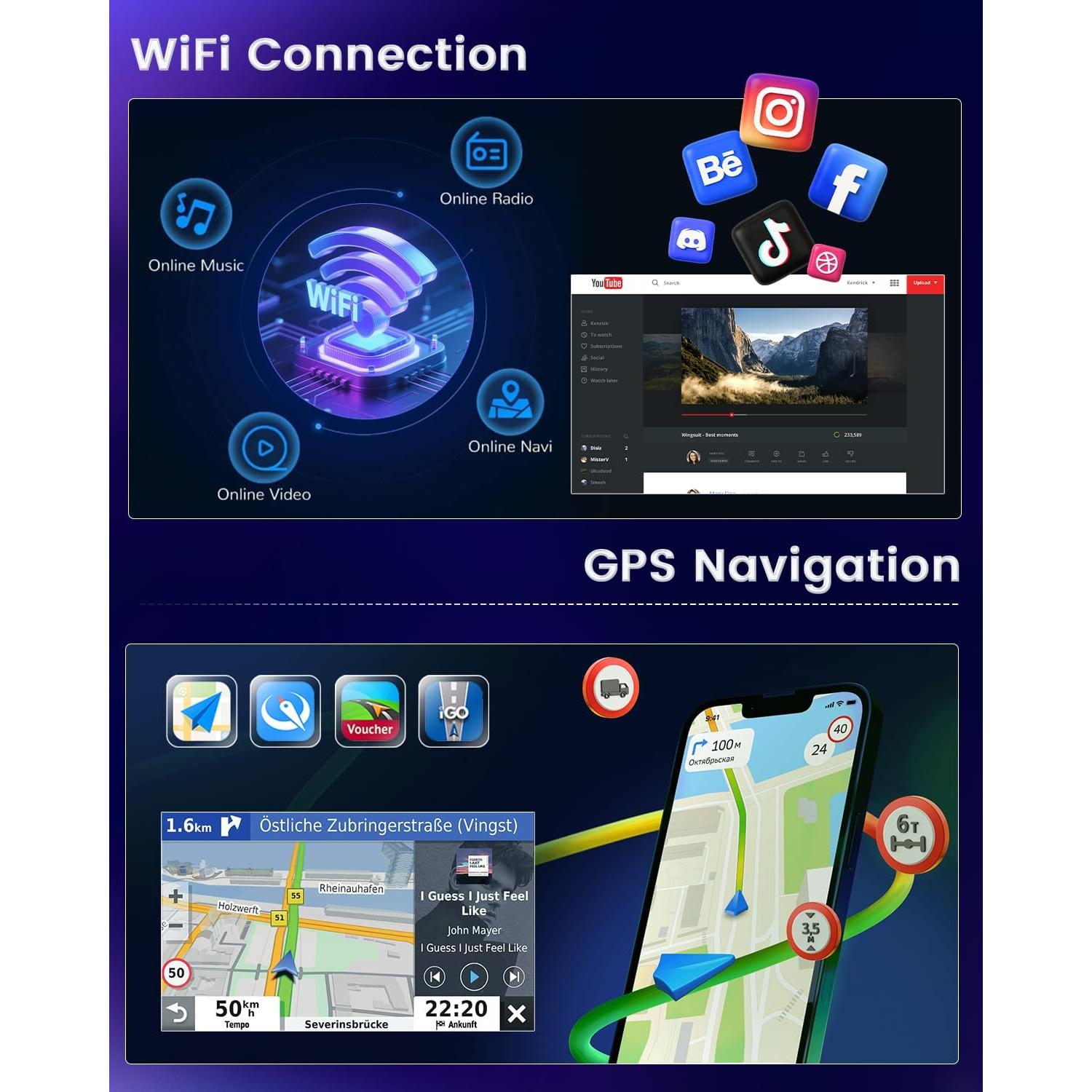 Estéreo Android Hikity 2+64GB para Jeep Cherokee 2013-2018