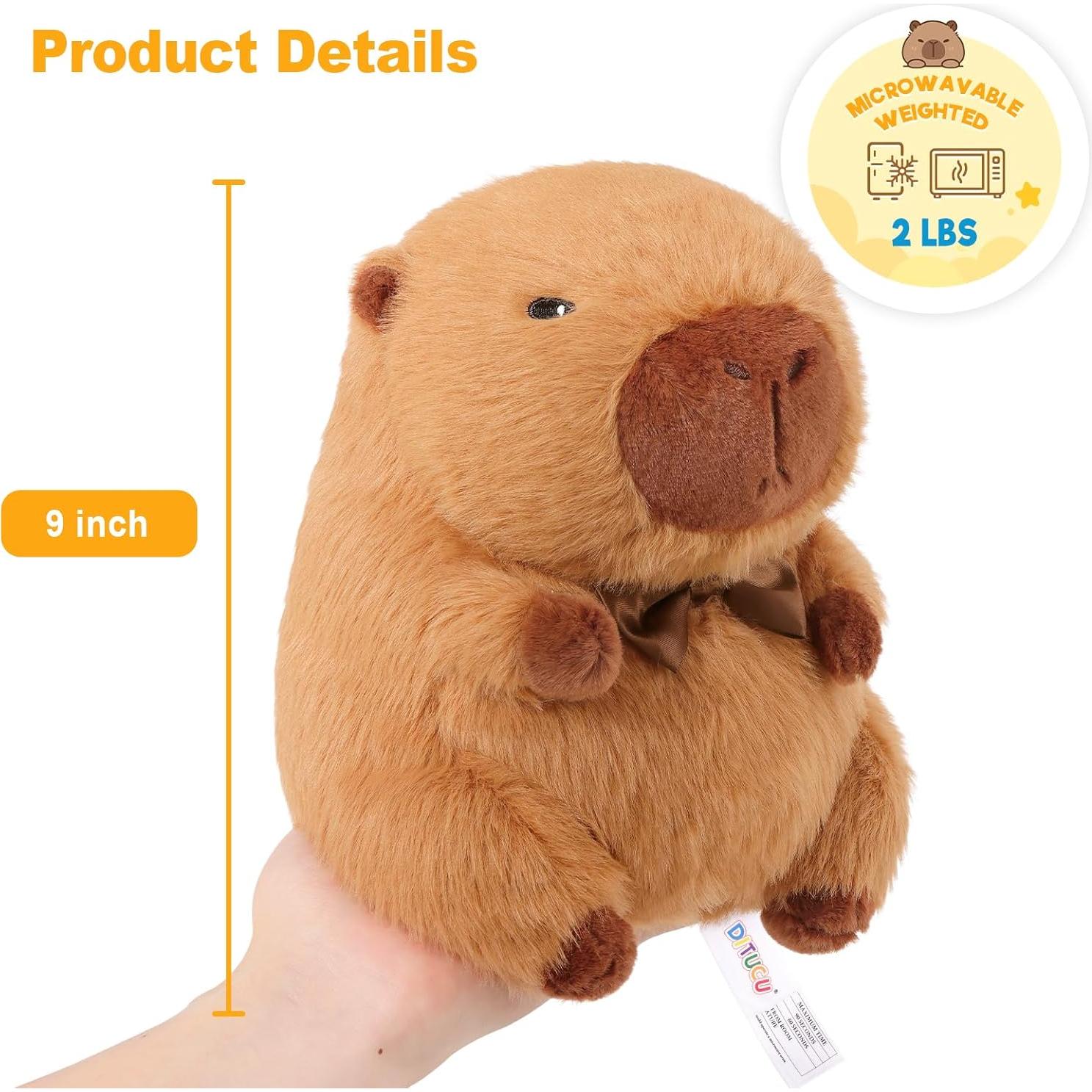 Animal de Peluche Calentado Ditucu Capibara Marrón 22.86cm