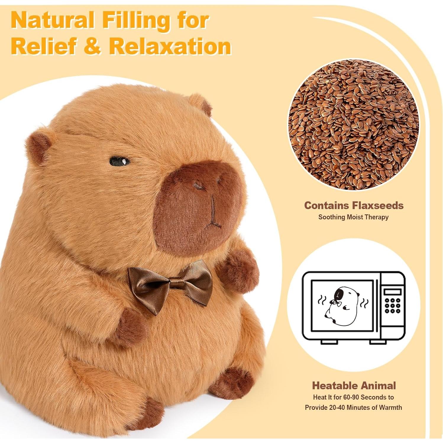 Animal de Peluche Calentado Ditucu Capibara Marrón 22.86cm