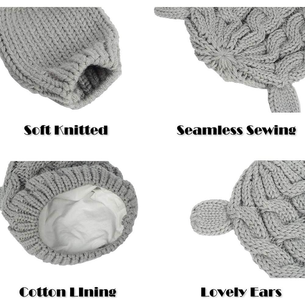 Conjunto Gorro y Guantes Bebé Suaves 0-18 Meses - Negro y Gris