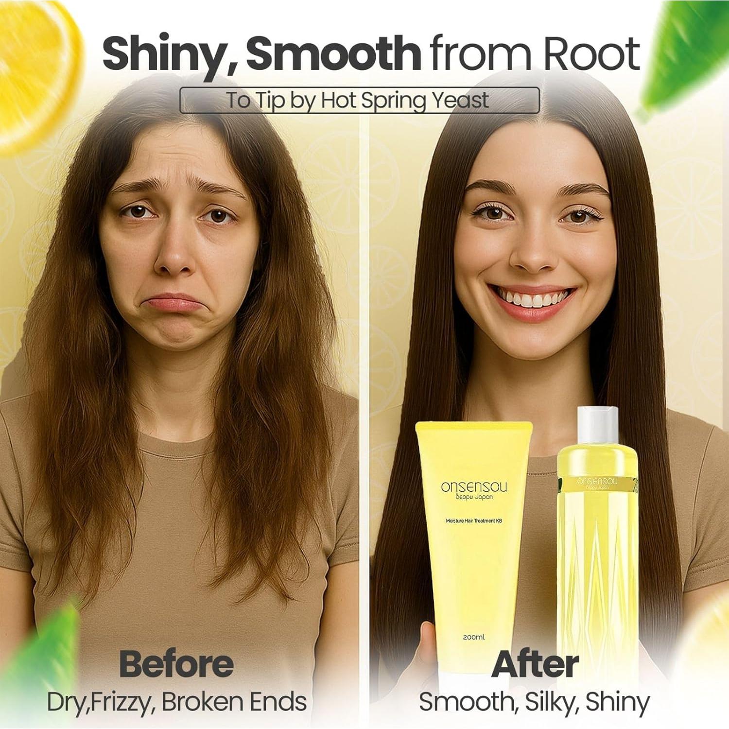 Champú y Acondicionador Anti Frizz Kabasu - 480ml - Natural