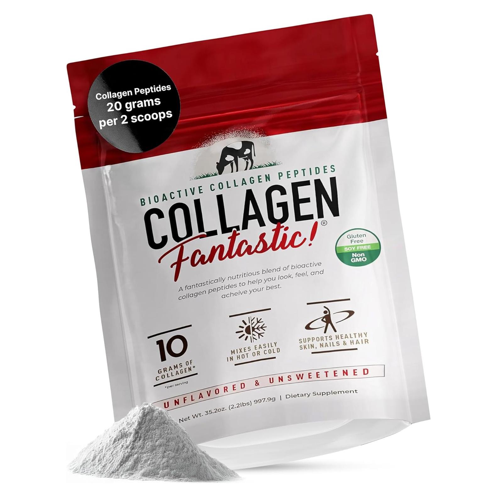 Polvo de Colágeno Hidrolizado Sin Sabor 0.99kg Fantastic Nutrition