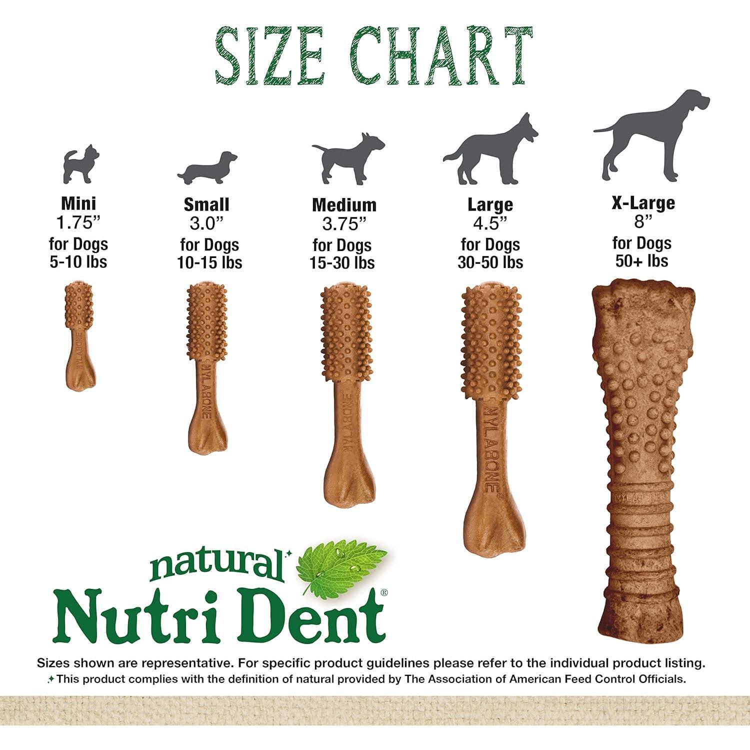 Golosinas Dentales para Perros Nylabone Nutri Dent Filete Mignon 156g