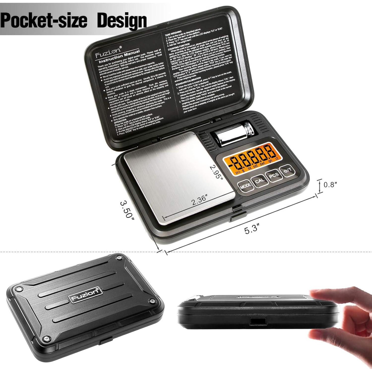 Balanza Digital de Bolsillo Fuzion 200g/0.01g con LCD