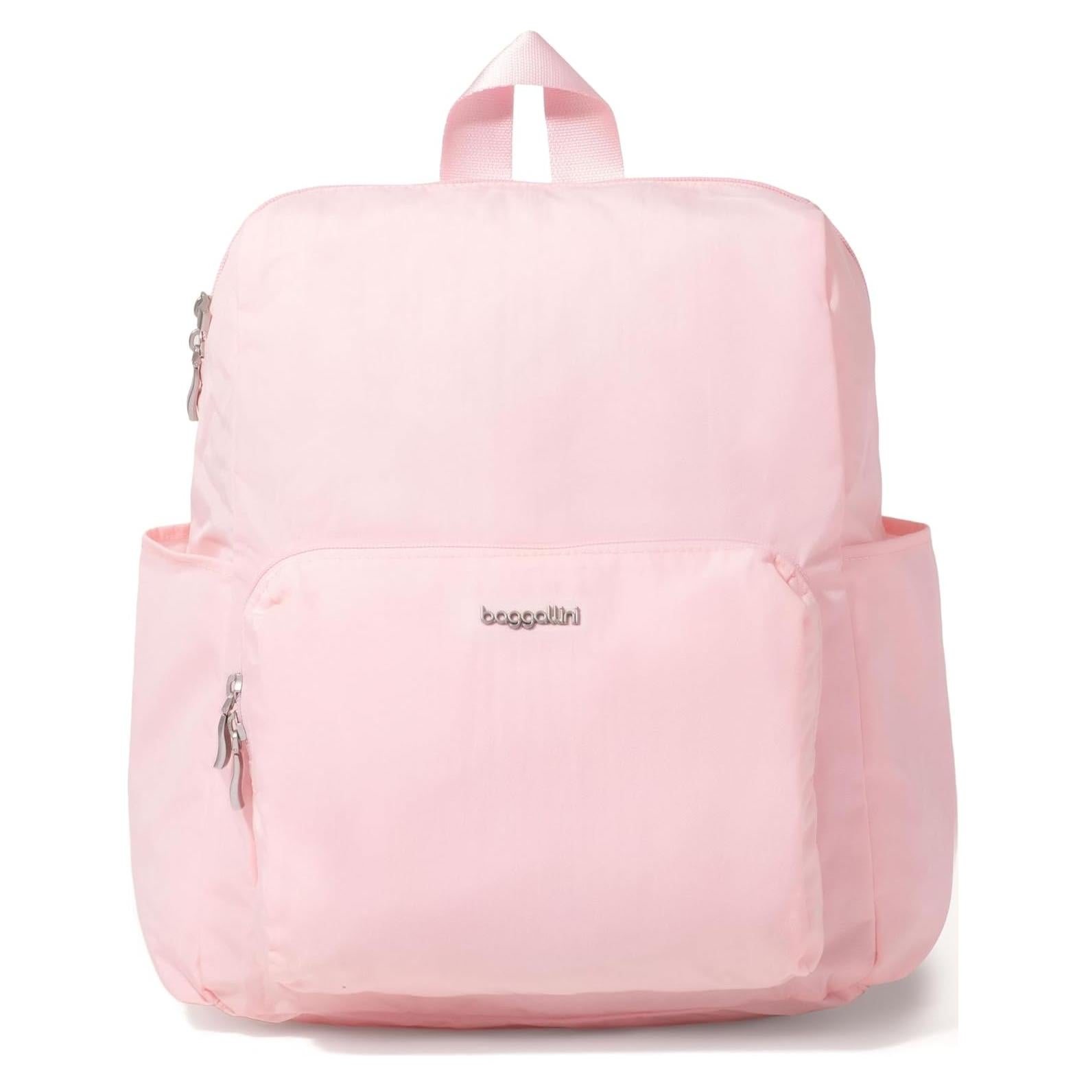 Mochila de viaje plegable Baggallini Nylon Rosa 34.93x28.58 cm