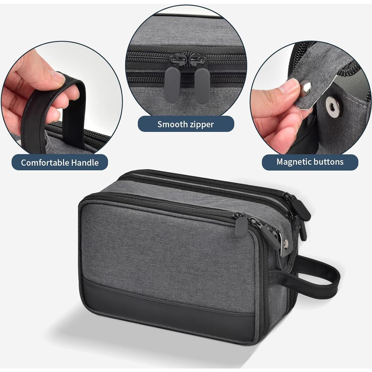 Estuche Organizador de Cables SAIKA 21.1x10.2x13.2cm Negro