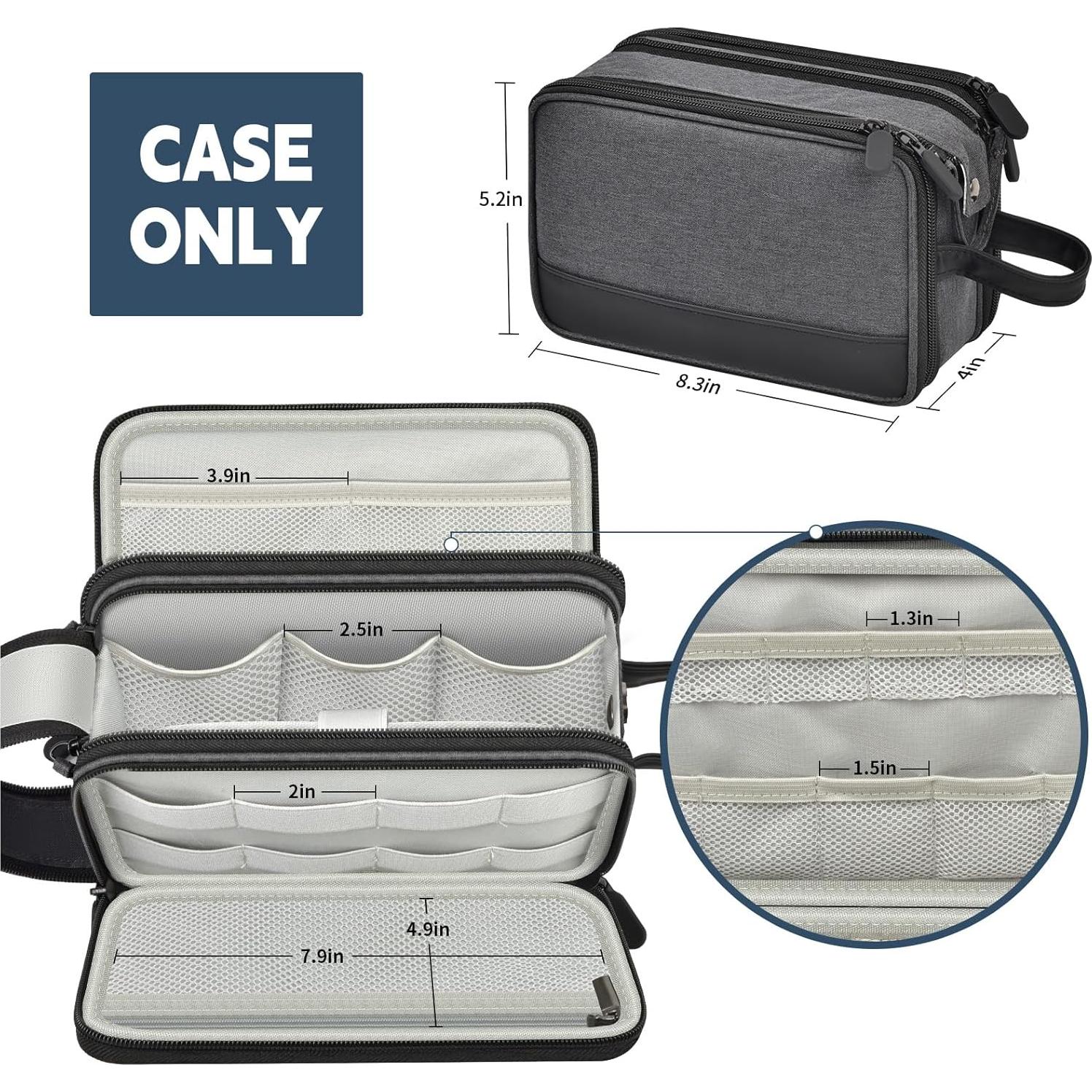 Estuche Organizador de Cables SAIKA 21.1x10.2x13.2cm Negro