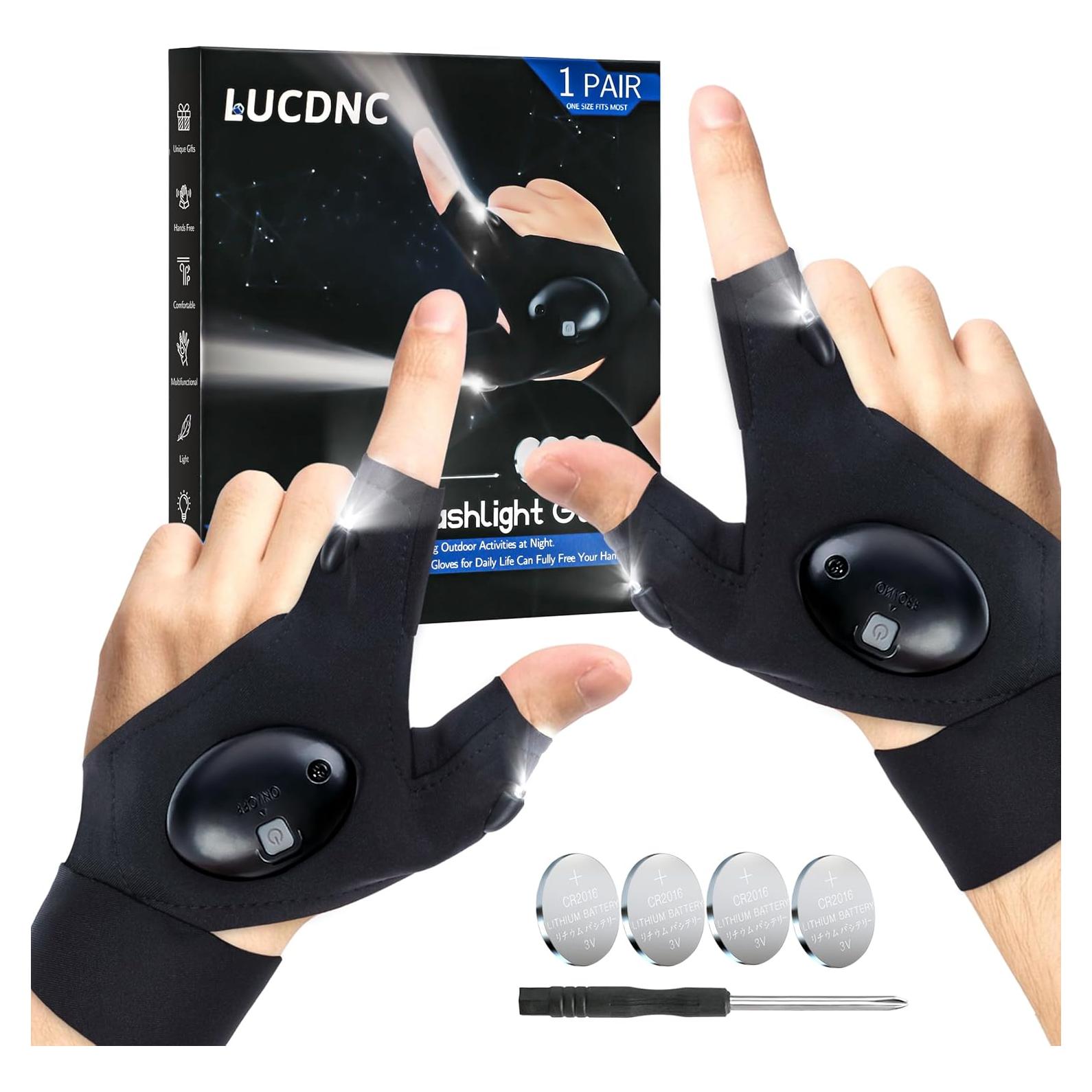 Guantes de Linterna LED LUCDNC para Hombres - Regalo Único