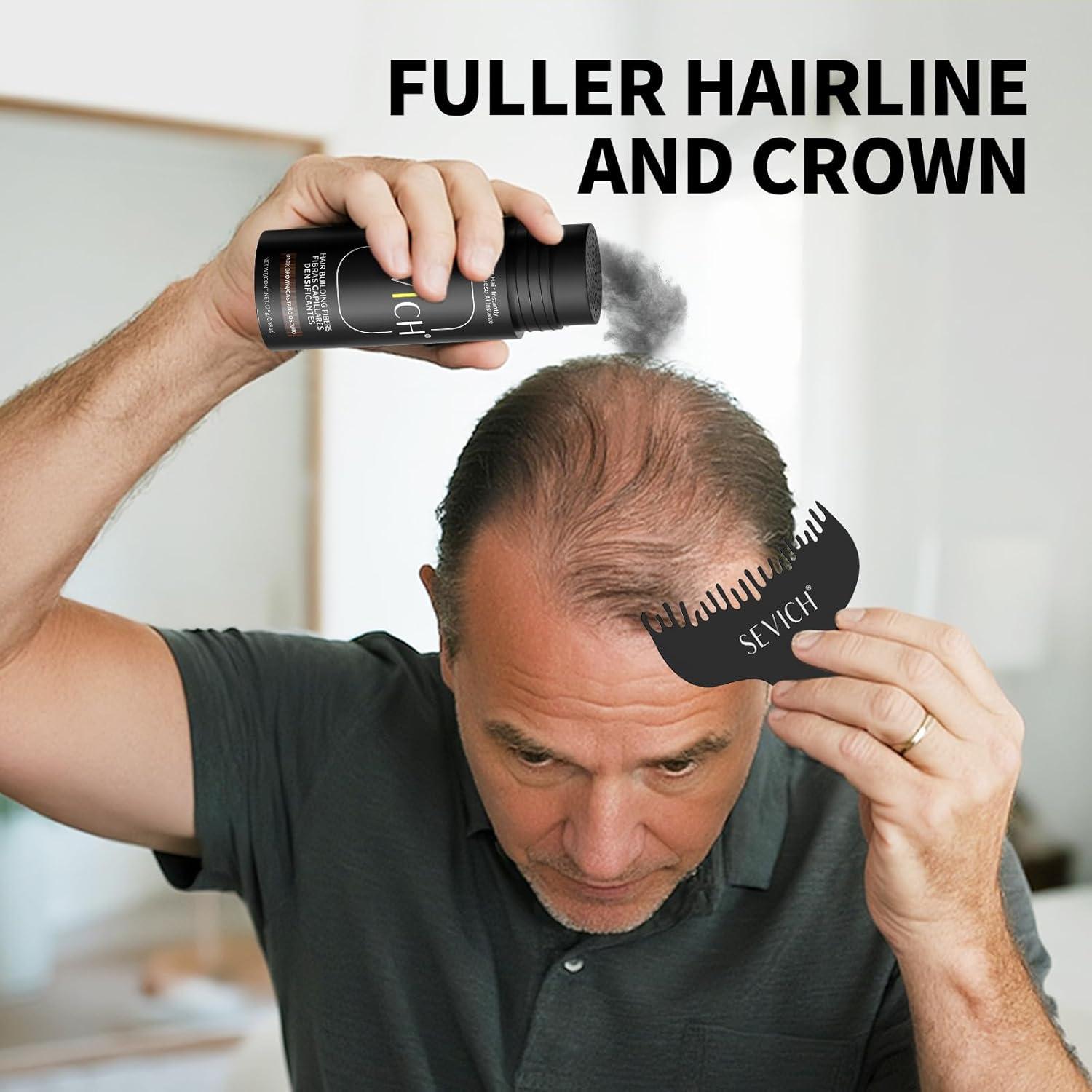 Fibras para Cabello SEVICH 100g Negro - Engrosamiento Instantáneo