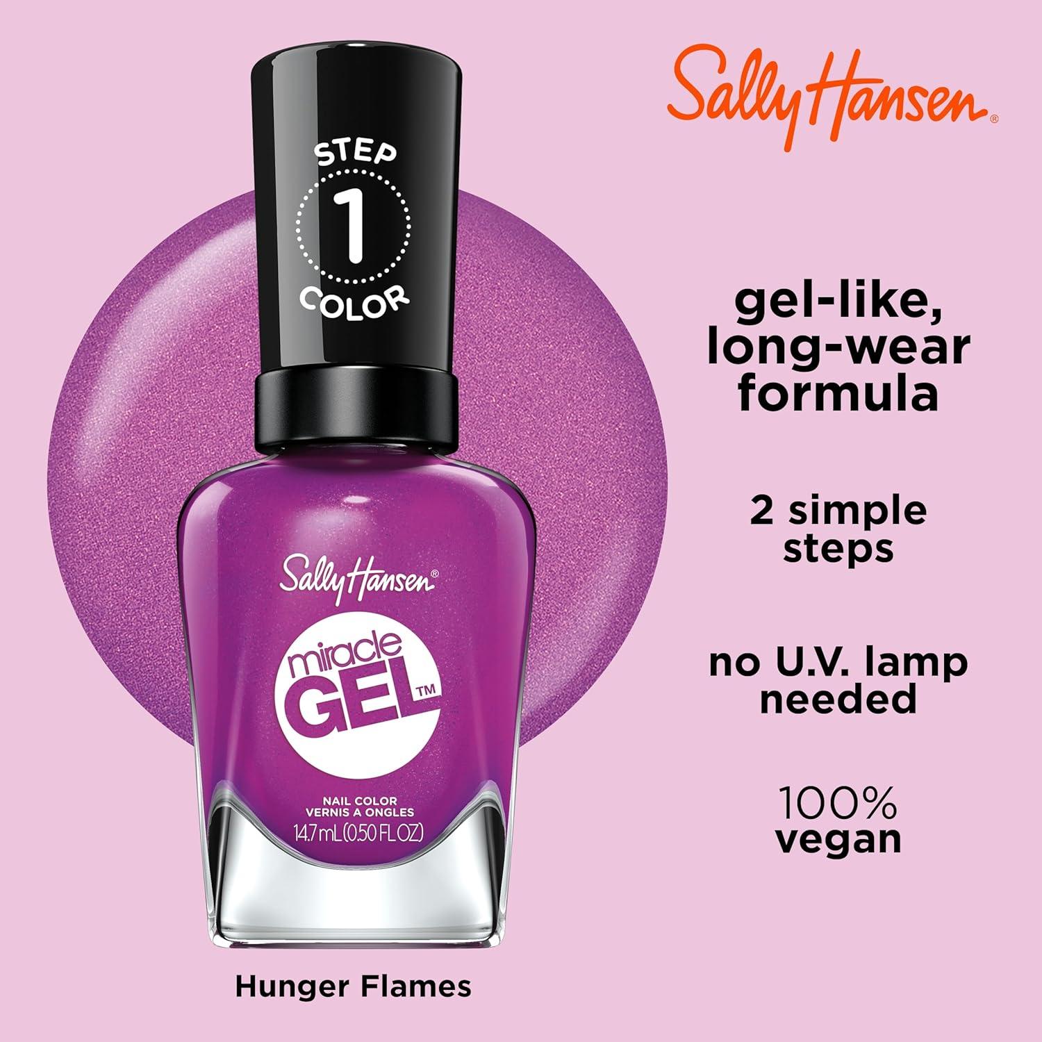 Esmalte de Uñas Sally Hansen Miracle Gel 14.79 ml Color 529 Llamas de Hambre