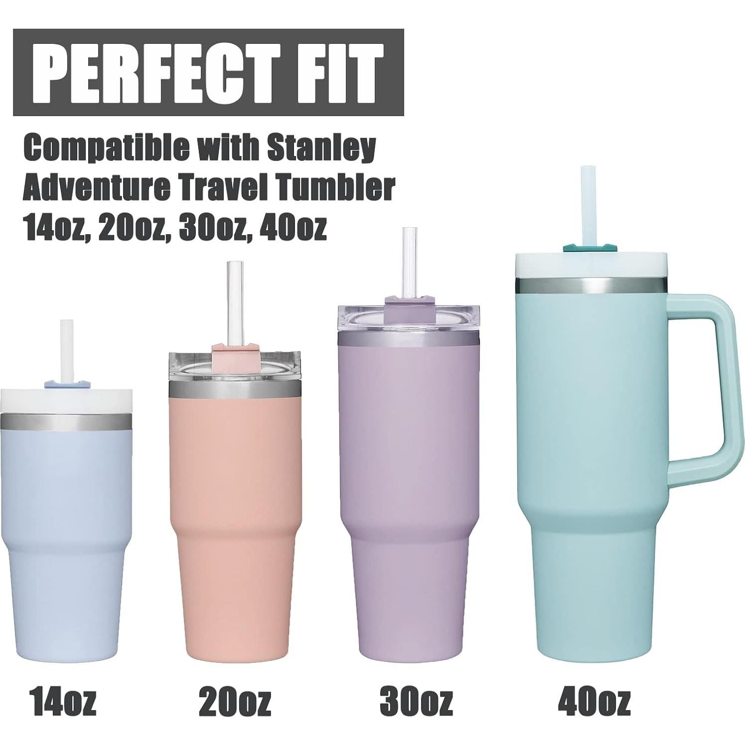 Greant 8 Pajitas de Silicona 30.48 cm para Taza Stanley