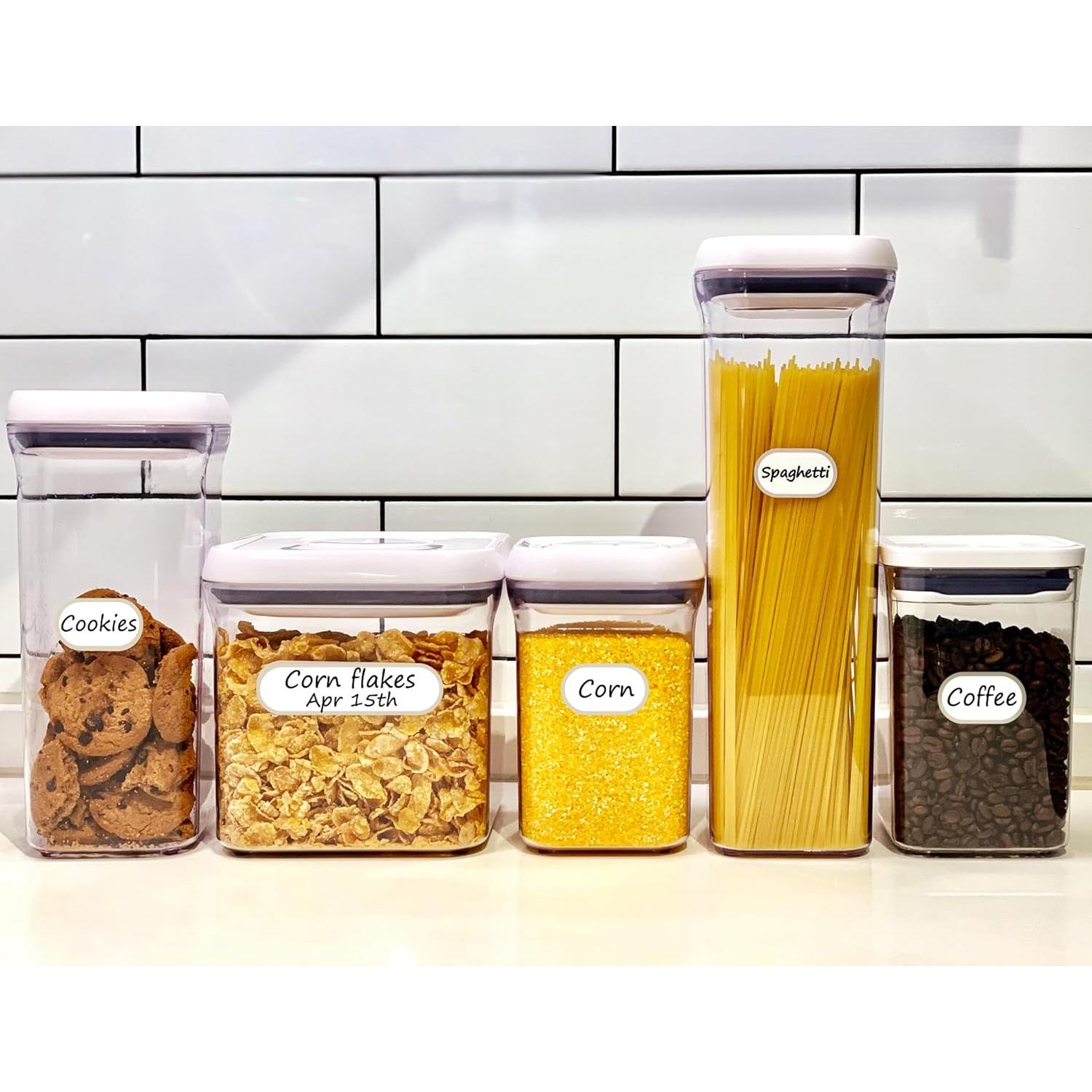 Etiquetas de Cocina Removibles Chubbiee 64 Piezas Impermeables