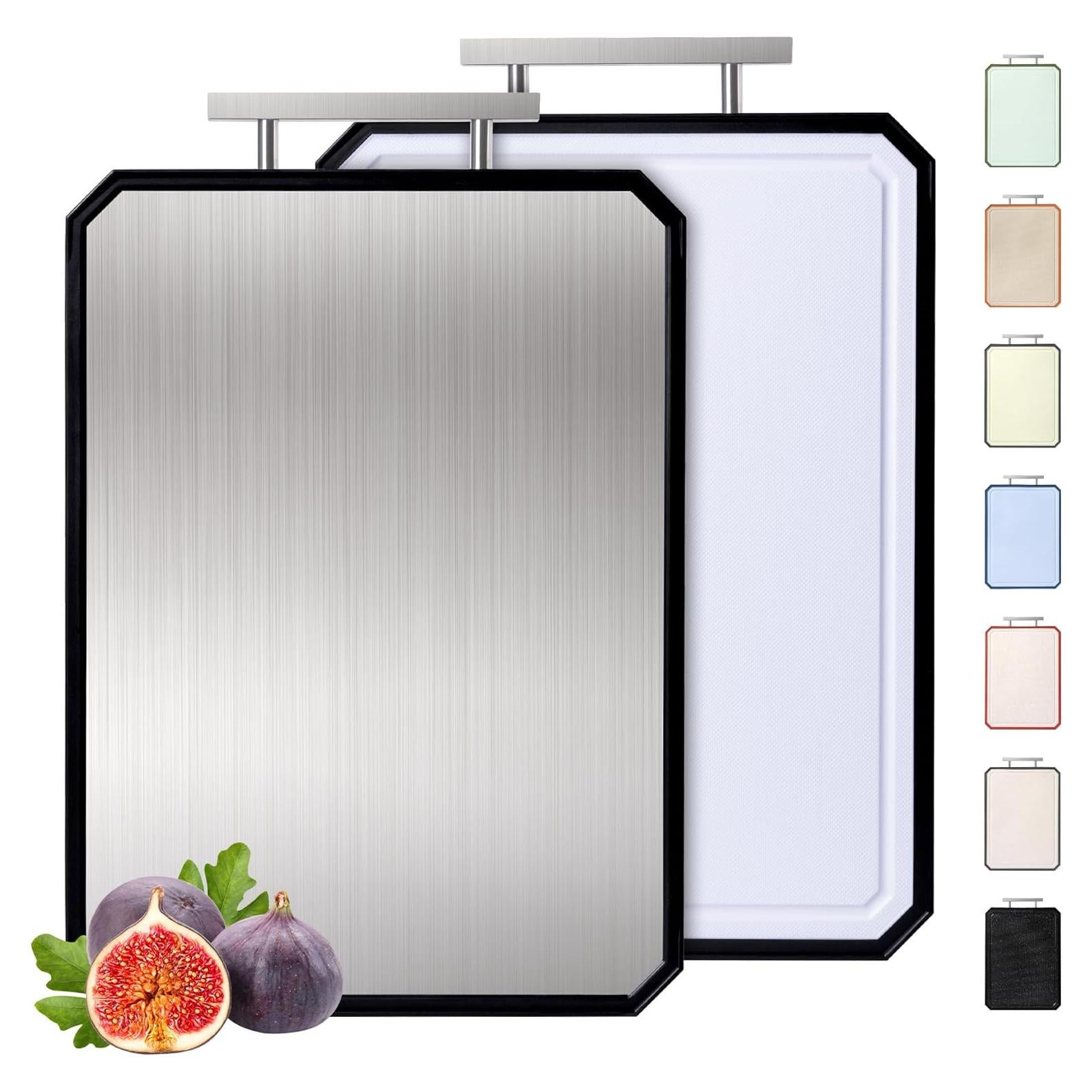 Tabla de Cortar Doble Cara Socisen Acero Inoxidable 41 cm