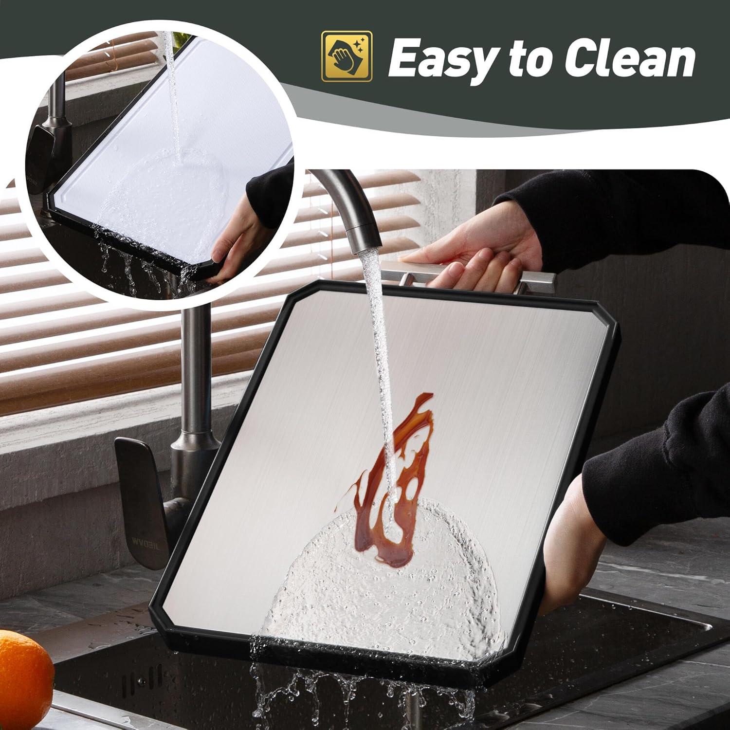 Tabla de Cortar Doble Cara Socisen Acero Inoxidable 41 cm