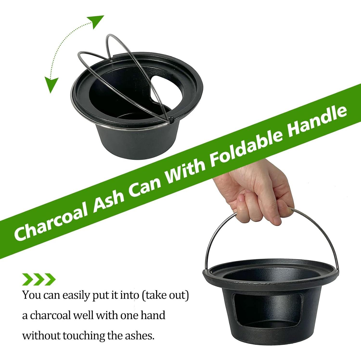 Cubo de Ceniza Hierro Fundido KAMaster para Big Green Egg Mediano