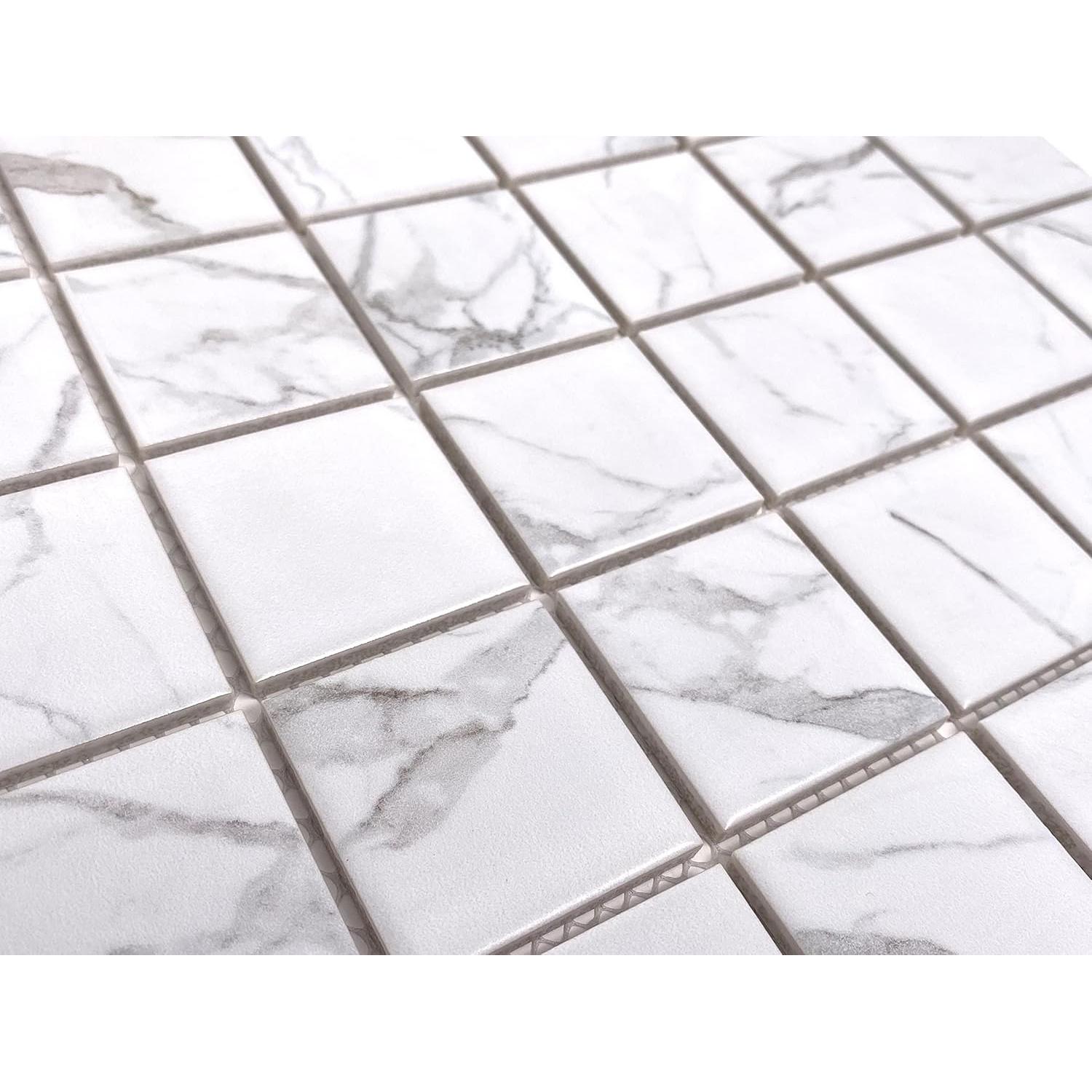 Azulejo de Porcelana Tenedos Satori Blanco Gris Mate 5 Hojas