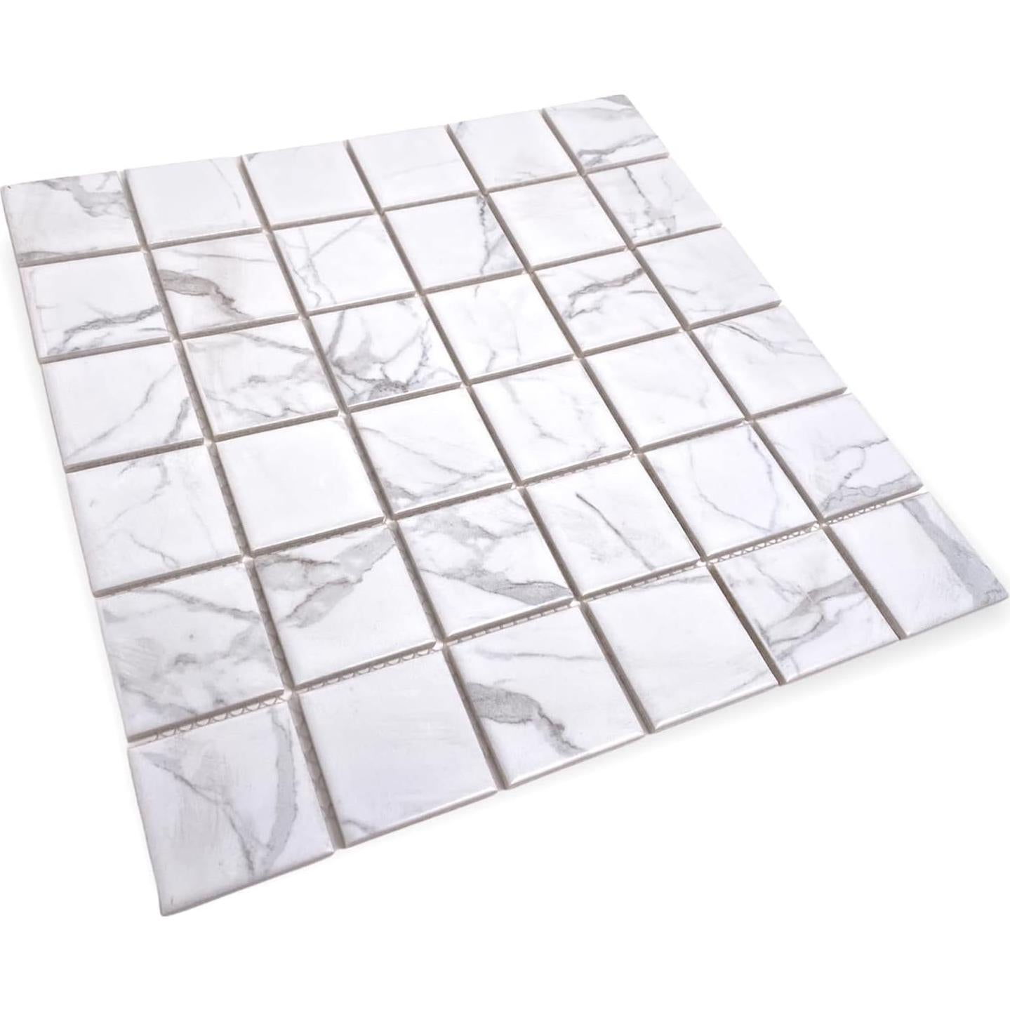 Azulejo de Porcelana Tenedos Satori Blanco Gris Mate 5 Hojas